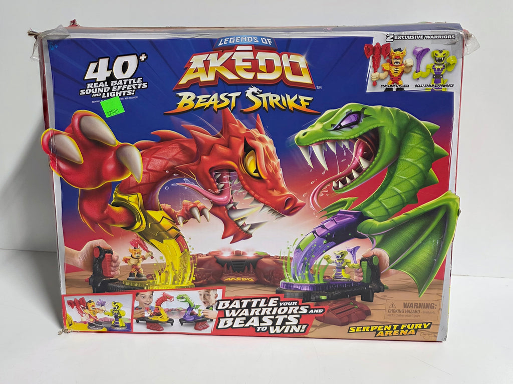 Akedo Beast Strike Serpent Fury Arena Battle Playset With Exclusive Warriors Set