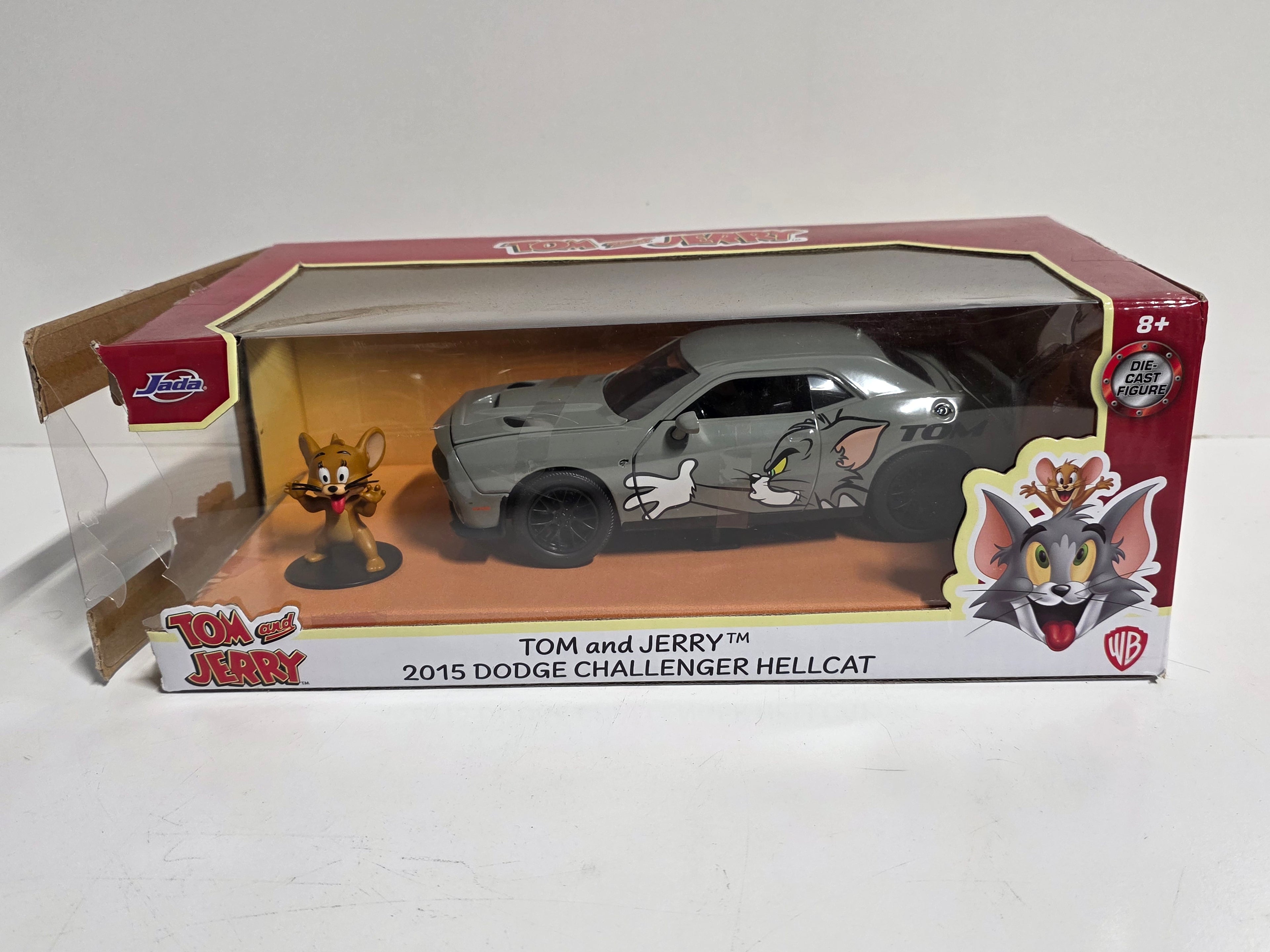 Jada Tom and Jerry 2015 Dodge Challenger Hellcat Diecast Collectible Vehicle