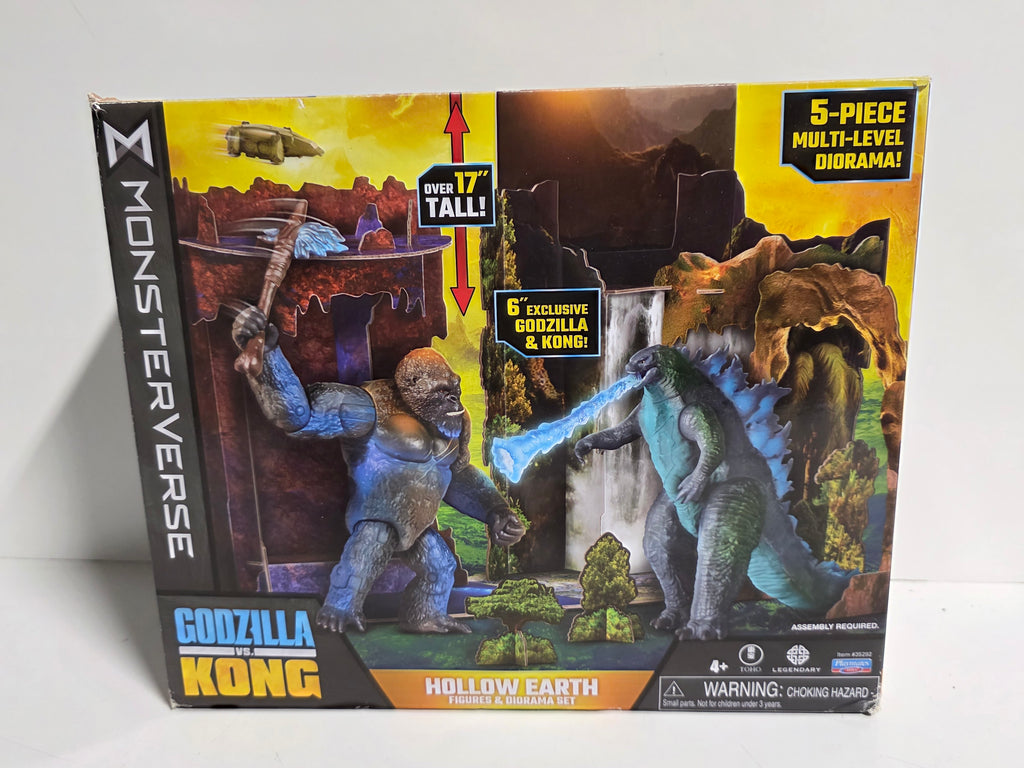Godzilla vs Kong MonsterVerse Hollow Earth Figures and Multi-Level Diorama Set