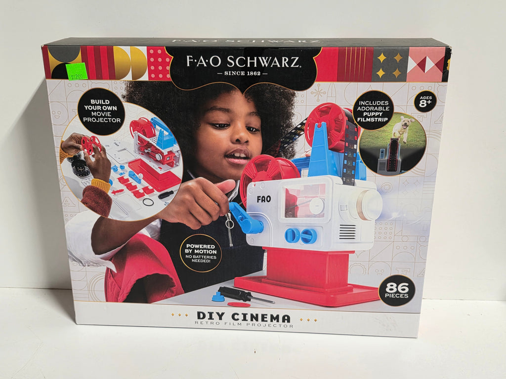 FAO Schwarz DIY Cinema Retro Film Projector Kit 86 Piece Build-Your-Own Toy