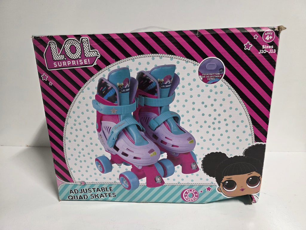 LOL Surprise Adjustable Quad Skates Pink Blue Girls Roller Skates J10–J13 Toy