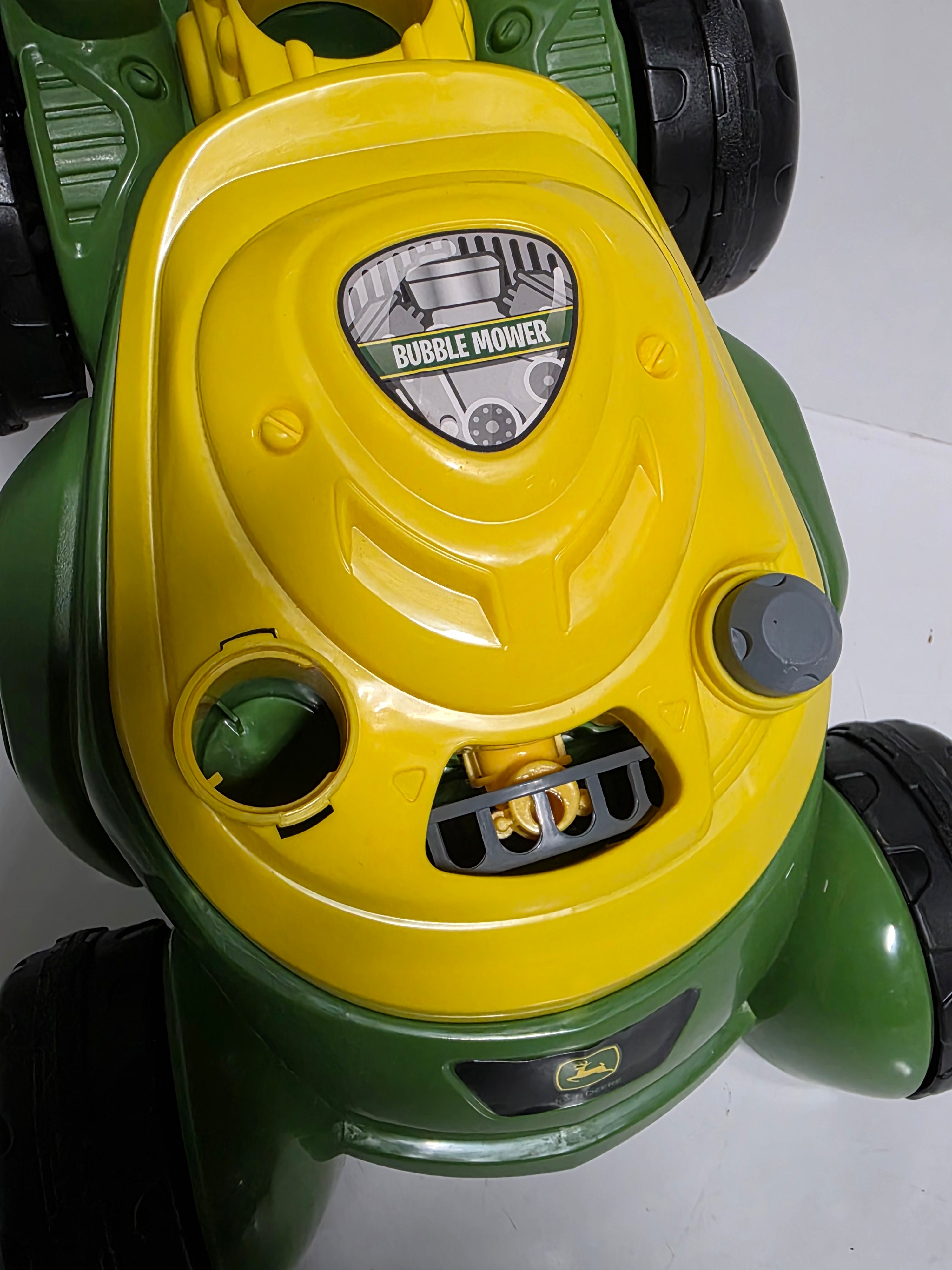John Deere Bubble Mower Push Toy Green Yellow Outdoor Pretend Play Collectible Set