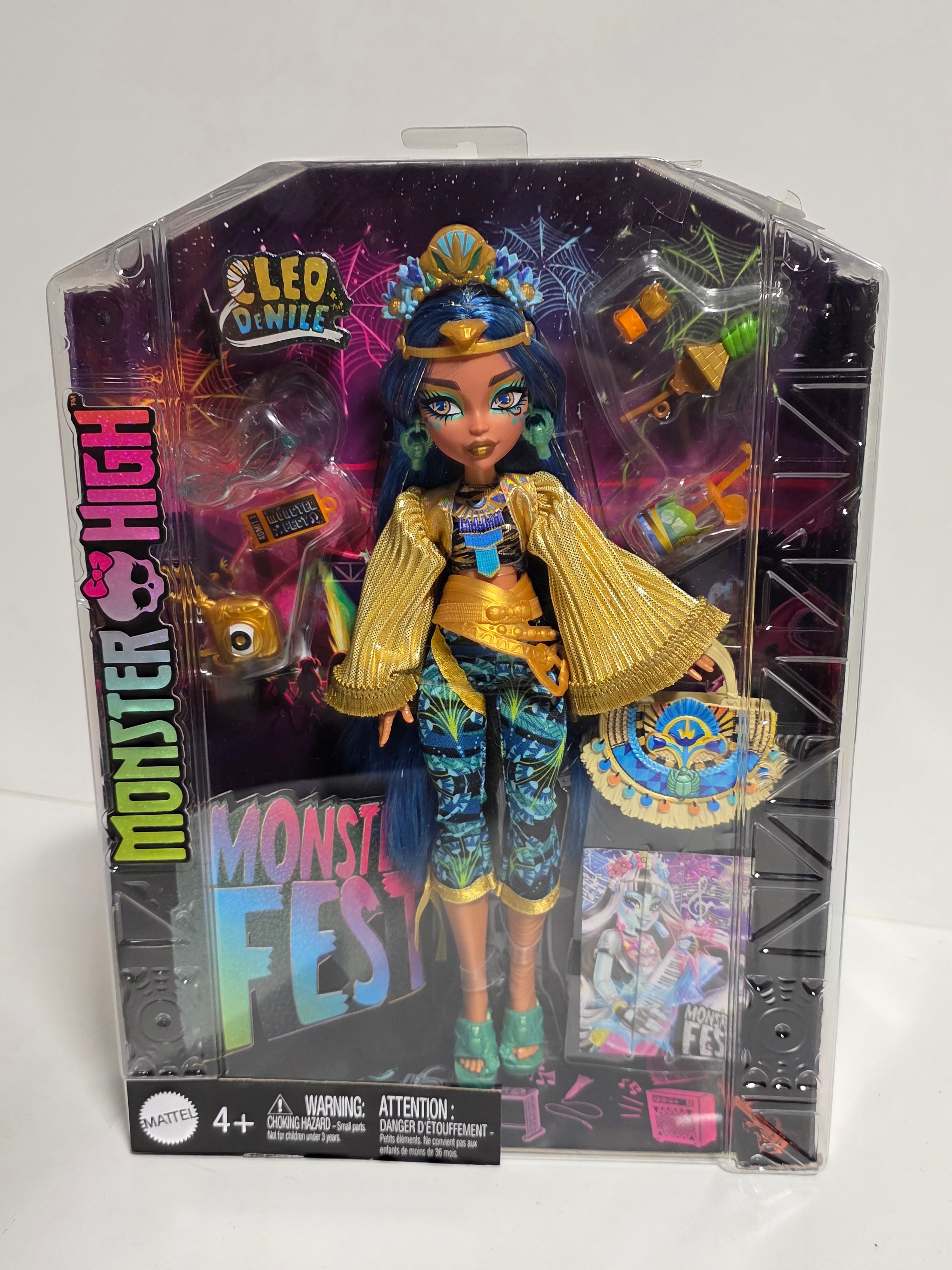 Monster High Cleo De Nile Monster Fest Doll Mattel HXH81 Fashion Collectible Set