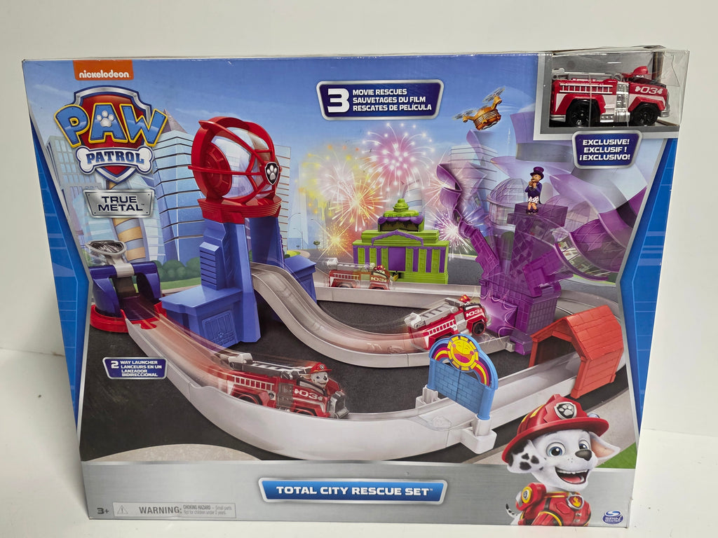 PAW Patrol True Metal Total City Rescue Set Spin Master Playset with Exclusive Vehicle