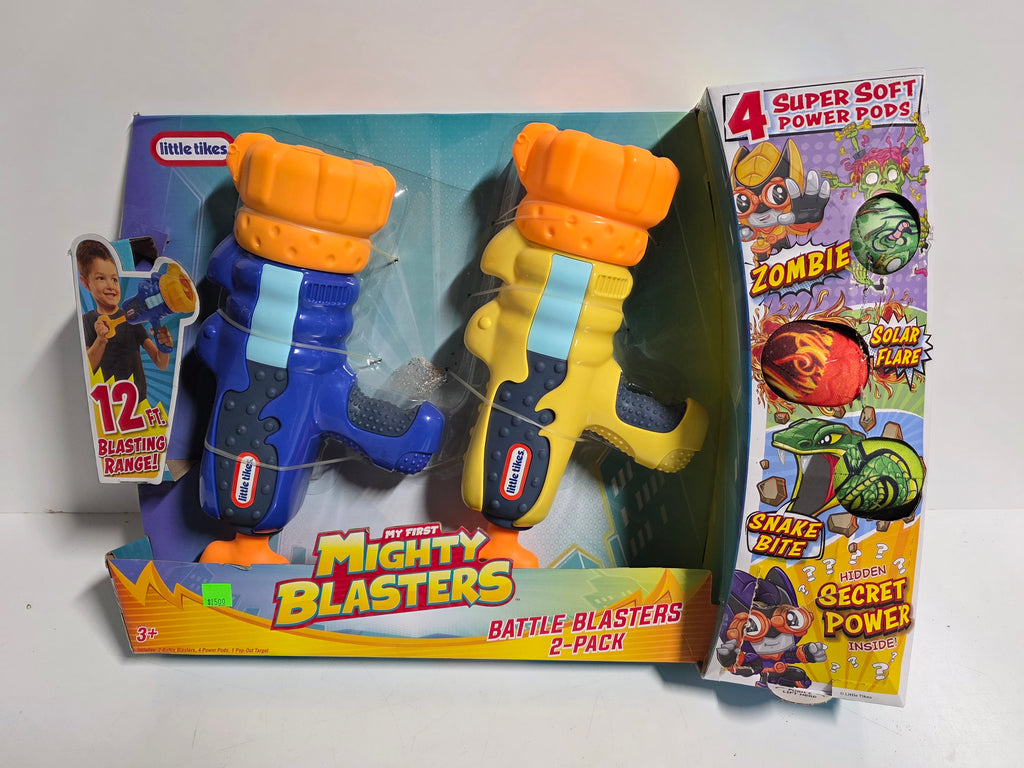 Little Tikes My First Mighty Blasters Battle Blasters 2 Pack Soft Foam Toy Shooter Set