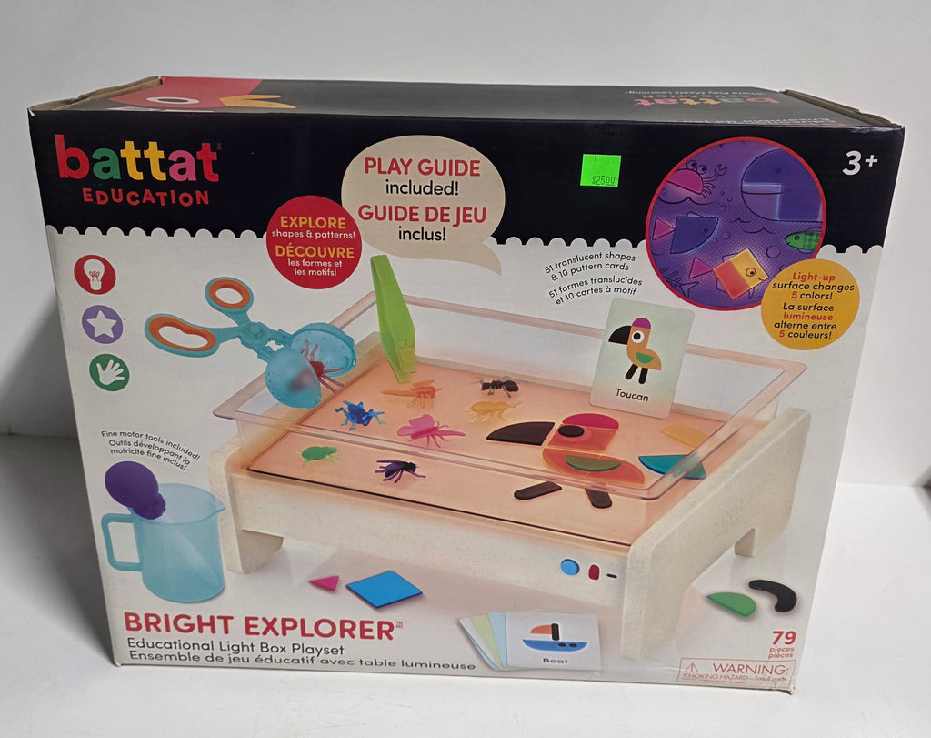Battat Education Bright Explorer Light Box Educational Playset 79 Piece Learning Toy
