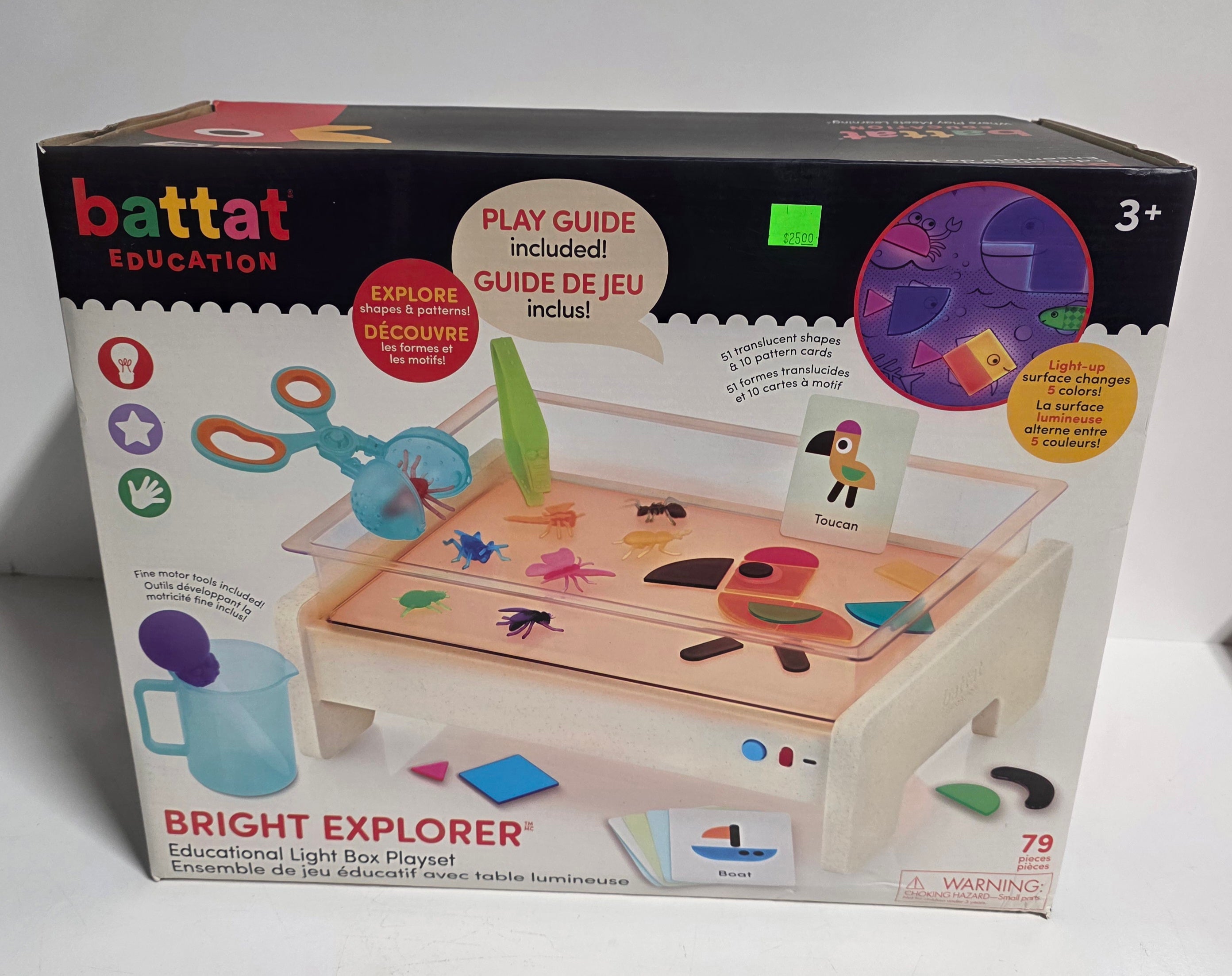Battat Education Bright Explorer Light Box Educational Playset 79 Piece Learning Toy