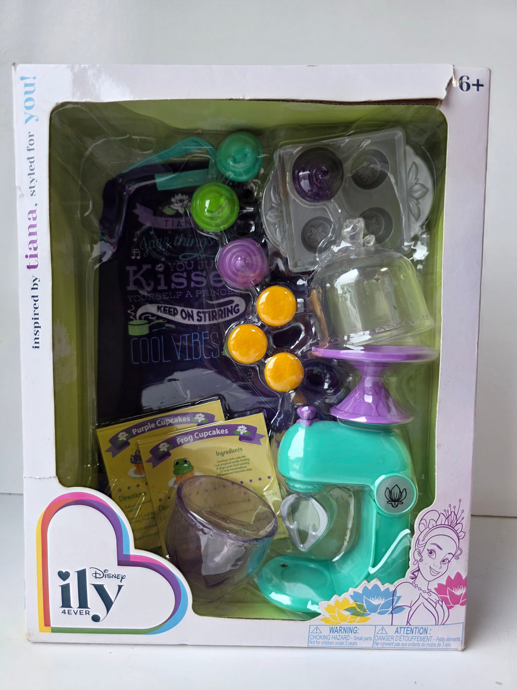 Disney ILY 4EVER Tiana Inspired Baking Set Cupcake Mixer Play Kitchen Toy Set
