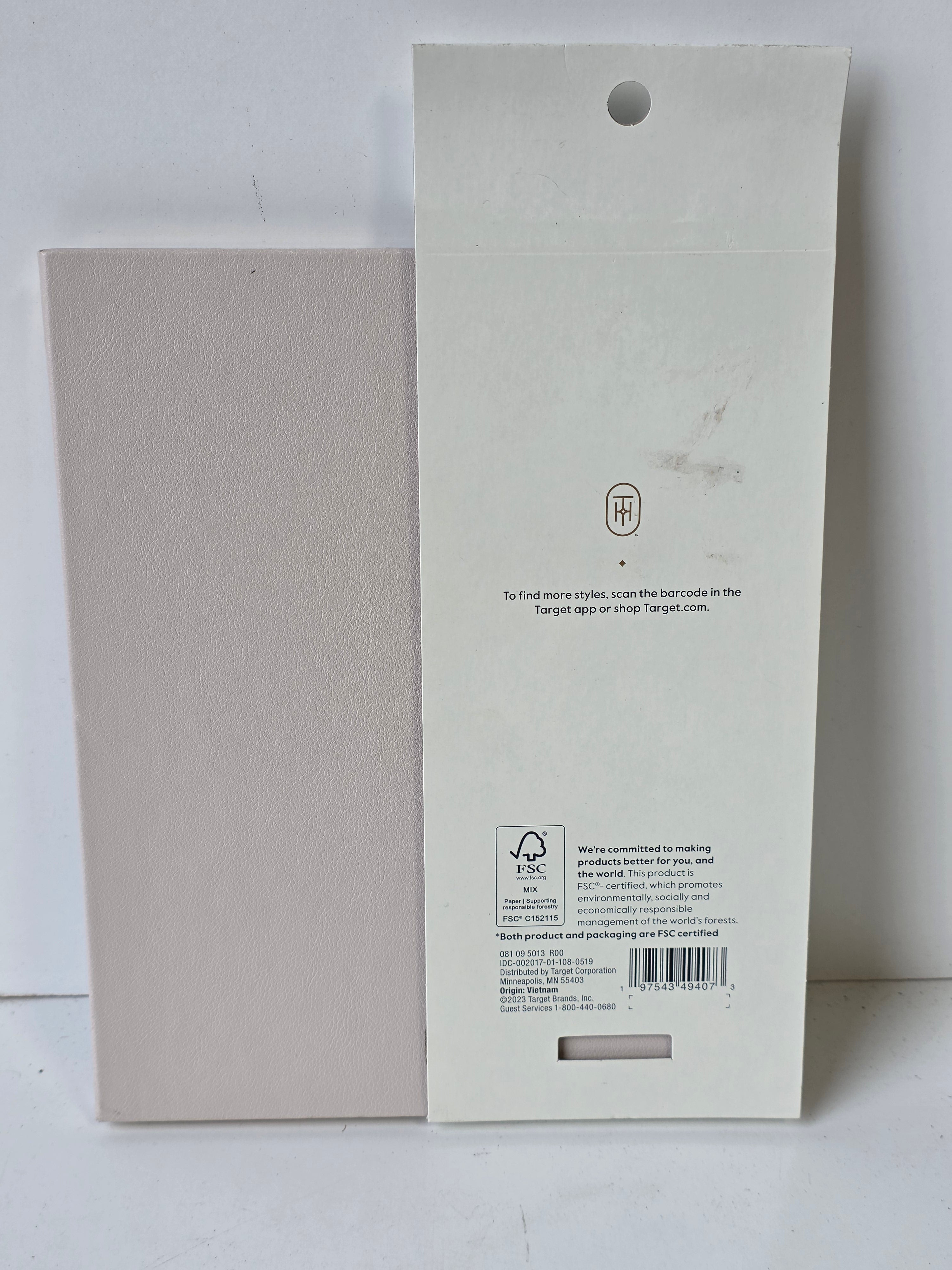Threshold Faux Leather Planner with Stickers Soft Pink Stationery Notebook Set
