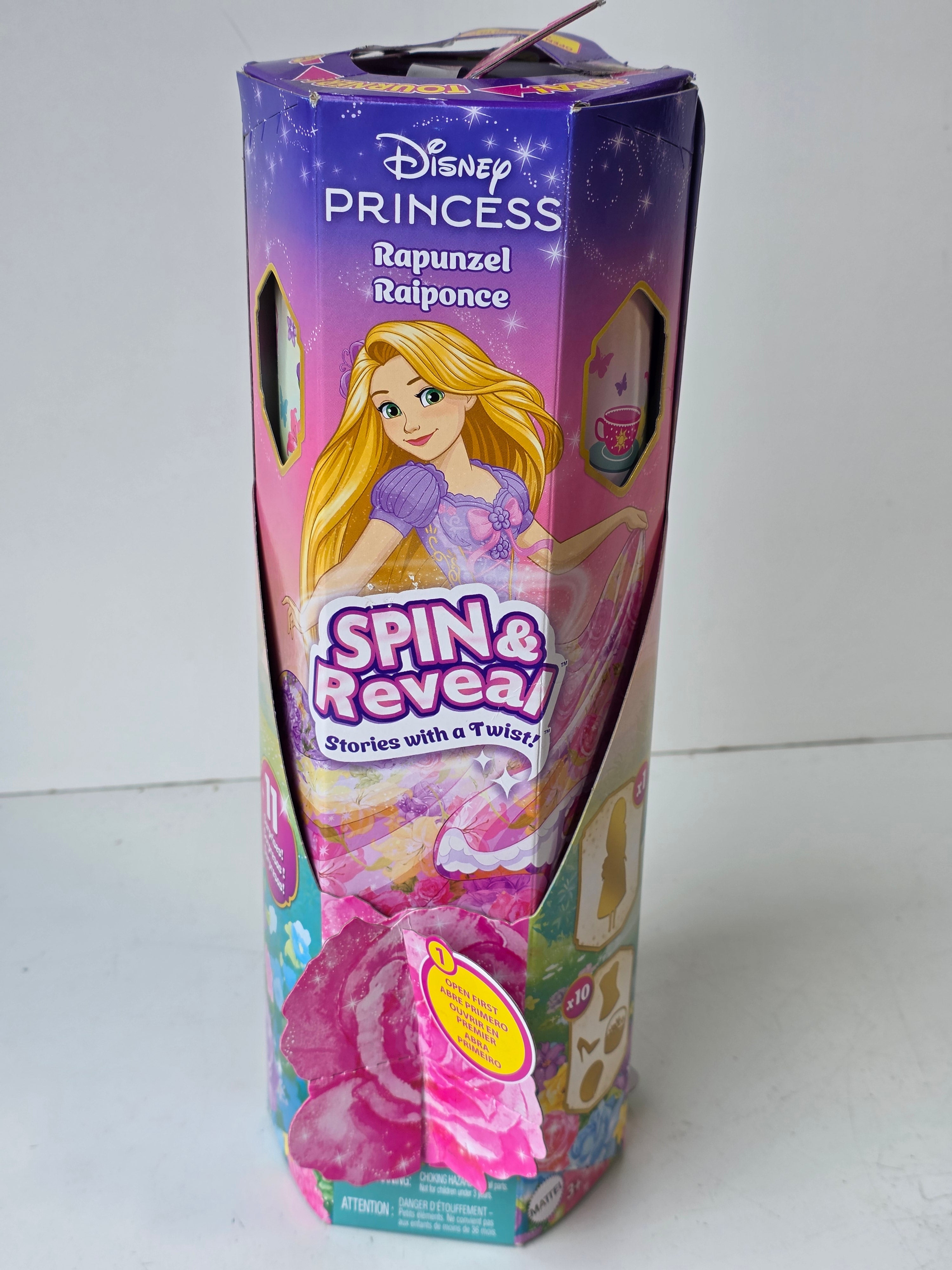 Mattel Disney Princess Rapunzel Spin & Reveal Stories With a Twist Doll Playset