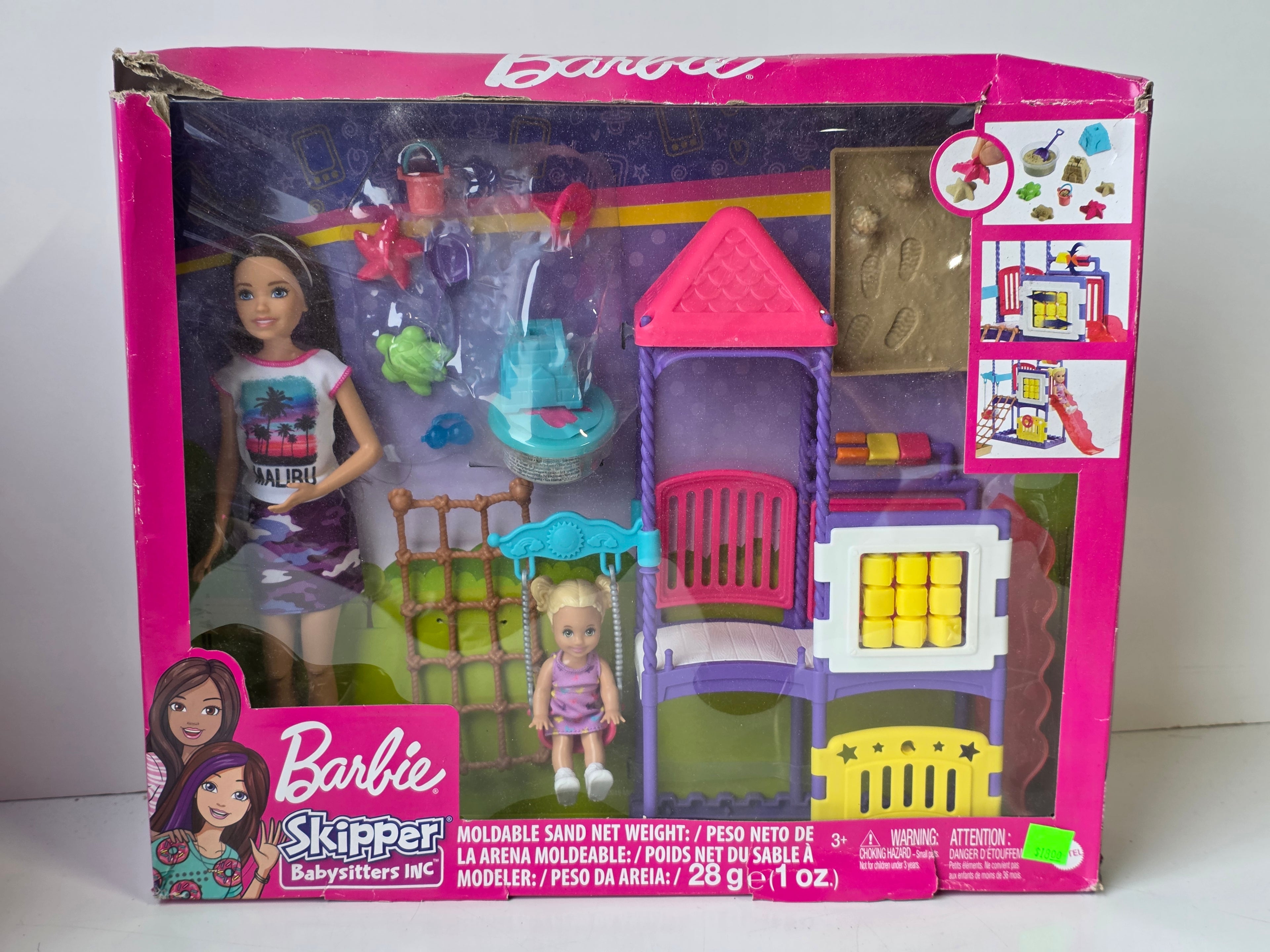 Mattel Barbie Skipper Babysitters Inc. Playground Playset with Moldable Sand GHV89