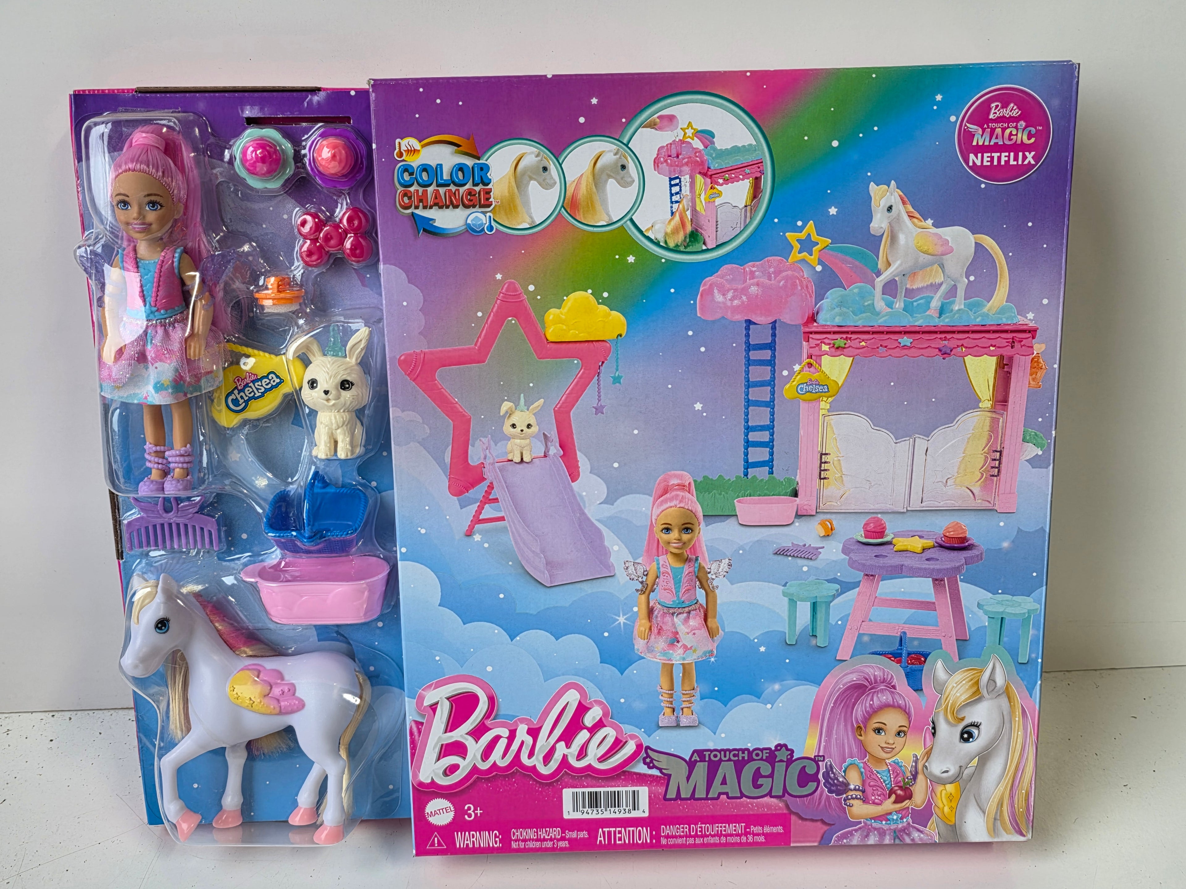 Mattel Barbie Chelsea A Touch of Magic Playset with Color-Change Horse HNT67