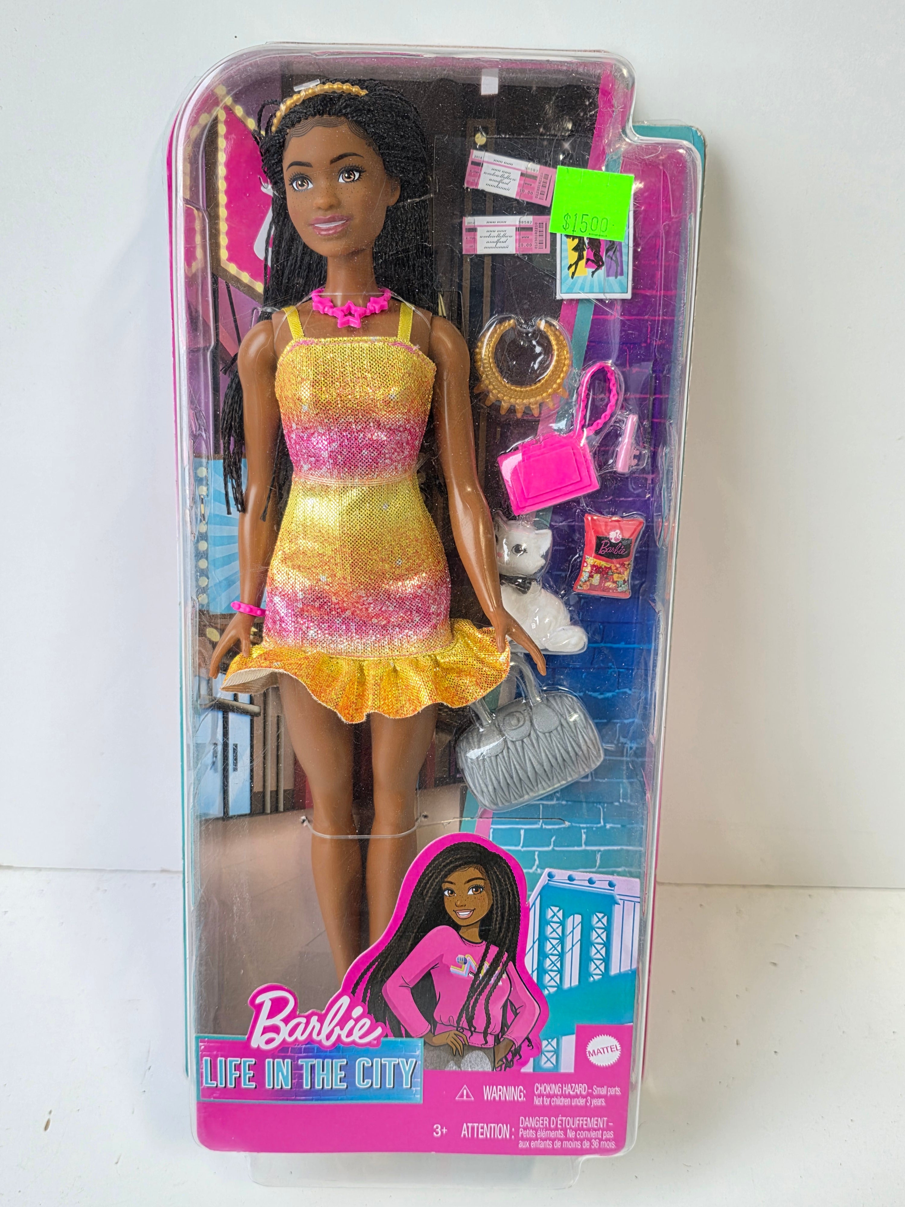 Barbie Life In The City Glitter Dress Doll With Pet And Fashion Accessories Collectible