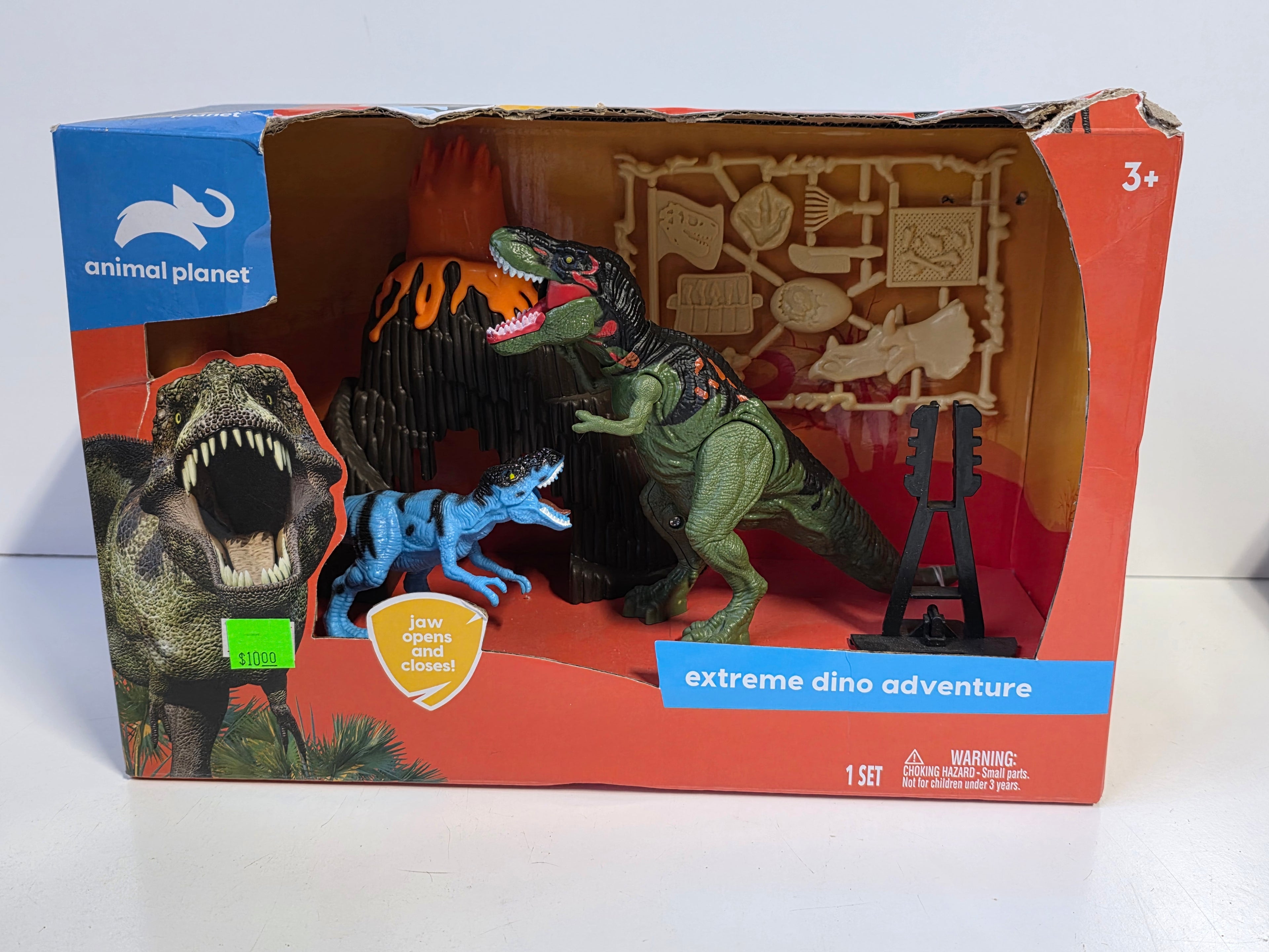 Animal Planet Extreme Dino Adventure Playset Dinosaur Figures Volcano Action