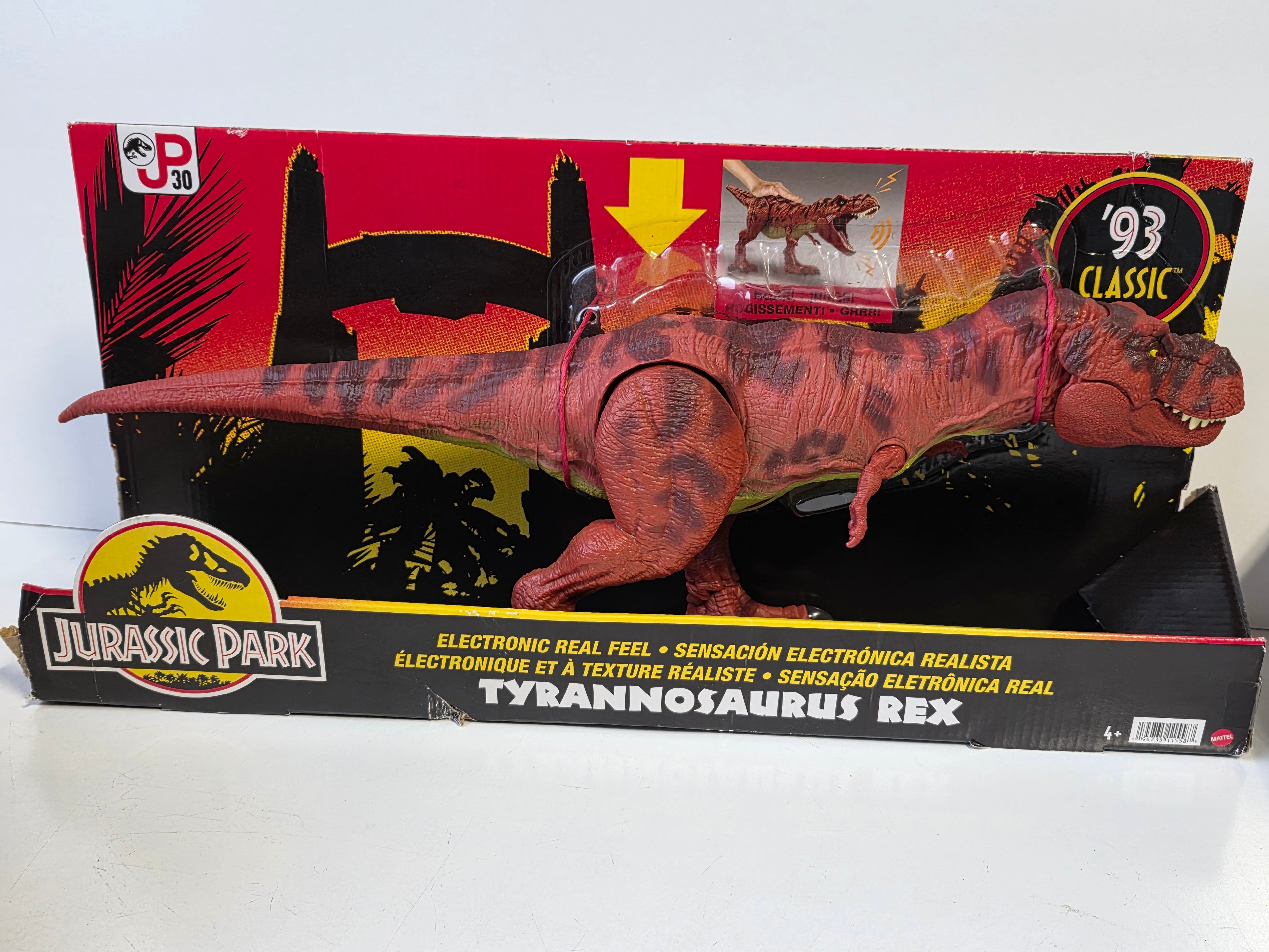 Jurassic Park 93 Classic Electronic Real Feel Tyrannosaurus Rex Dinosaur Figure