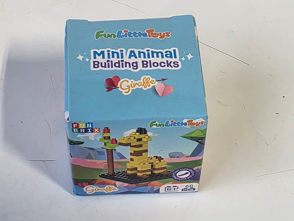 FunLittleToys Fun Brix Mini Animal Building Blocks Giraffe 60 Piece Construction Set