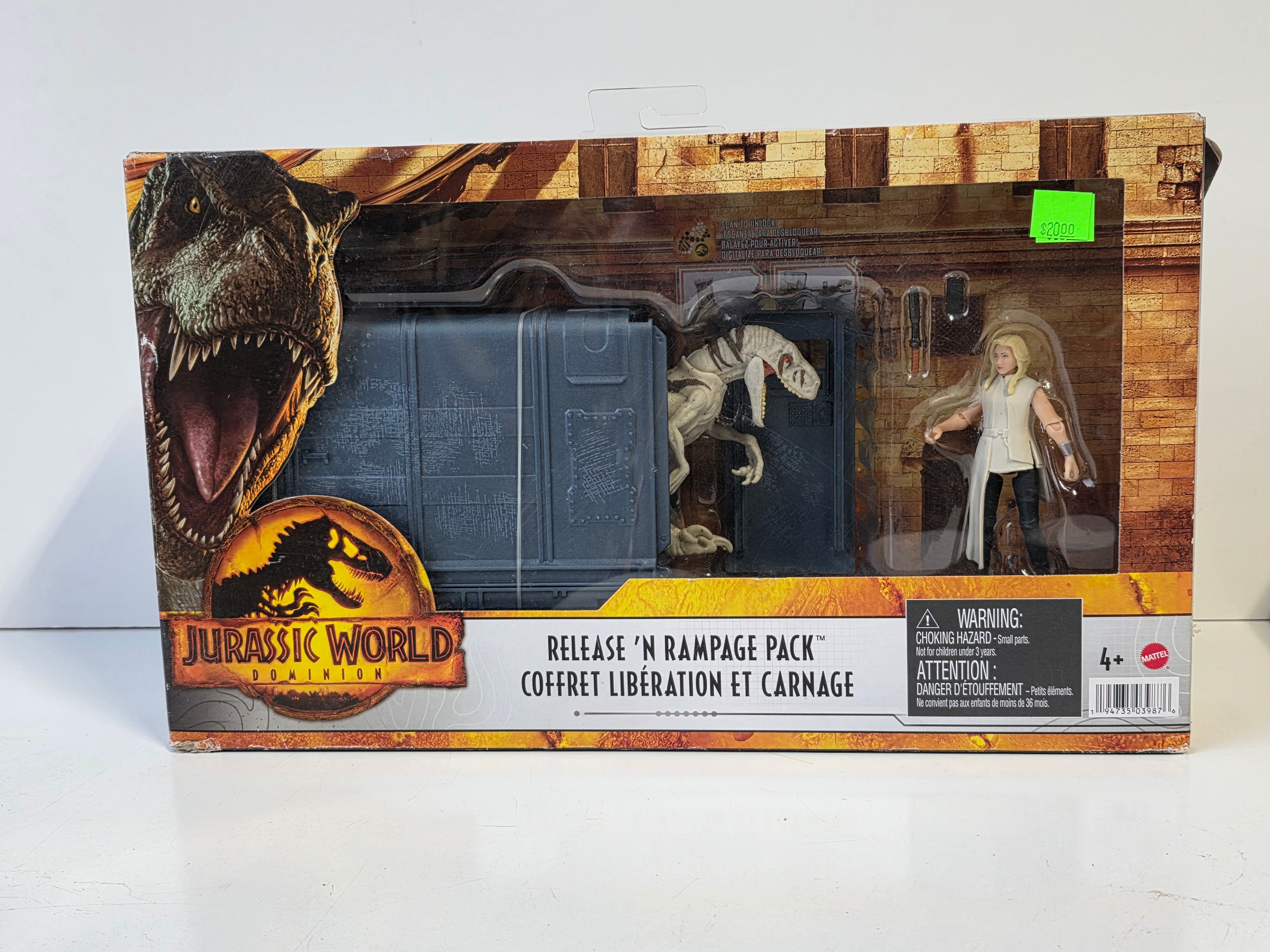 Jurassic World Dominion Release N Rampage Pack Dinosaur Figure Set Mattel Action