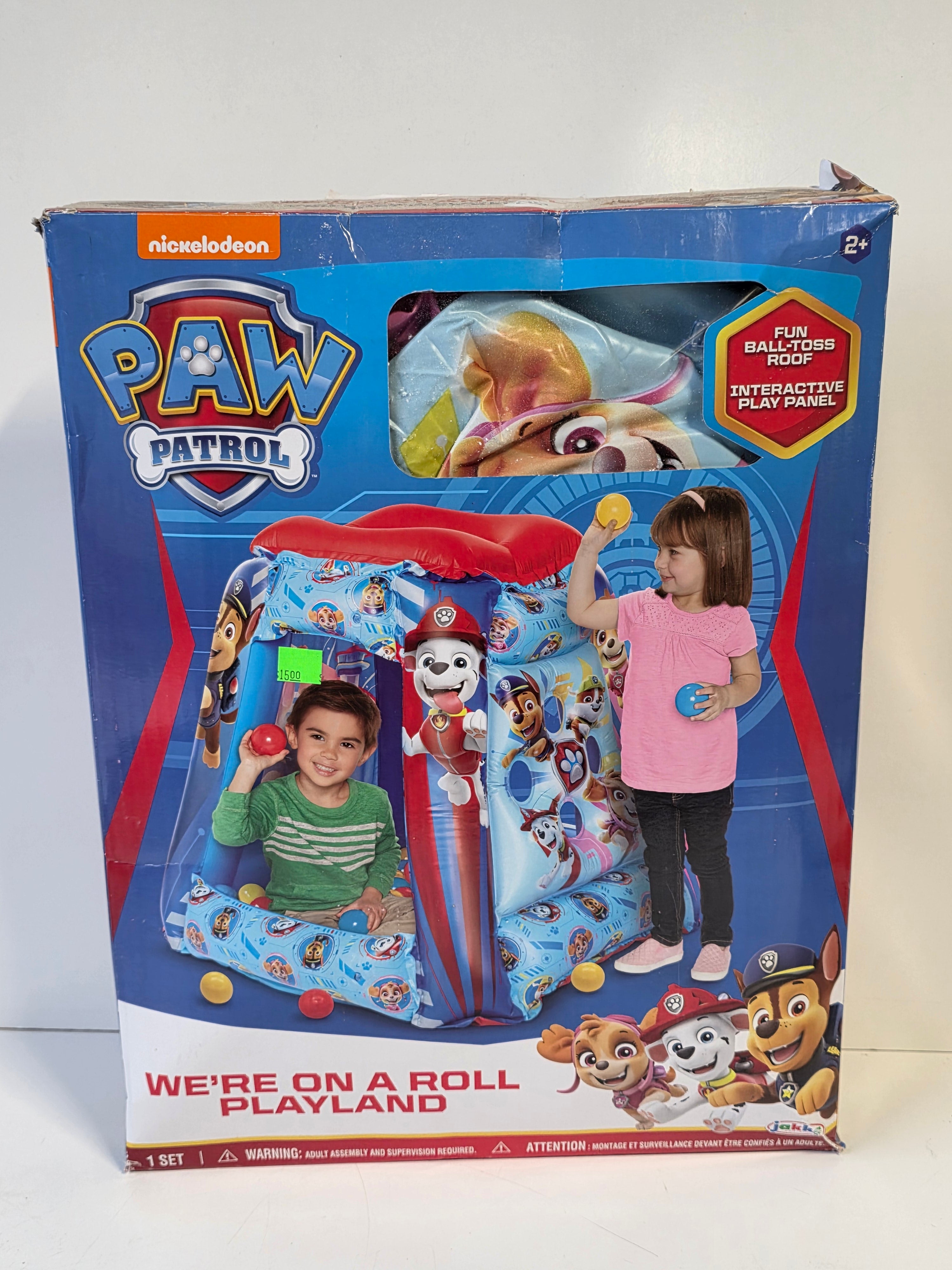 Nickelodeon Paw Patrol Were On A Roll Inflatable Playland Ball Toss Kids Set