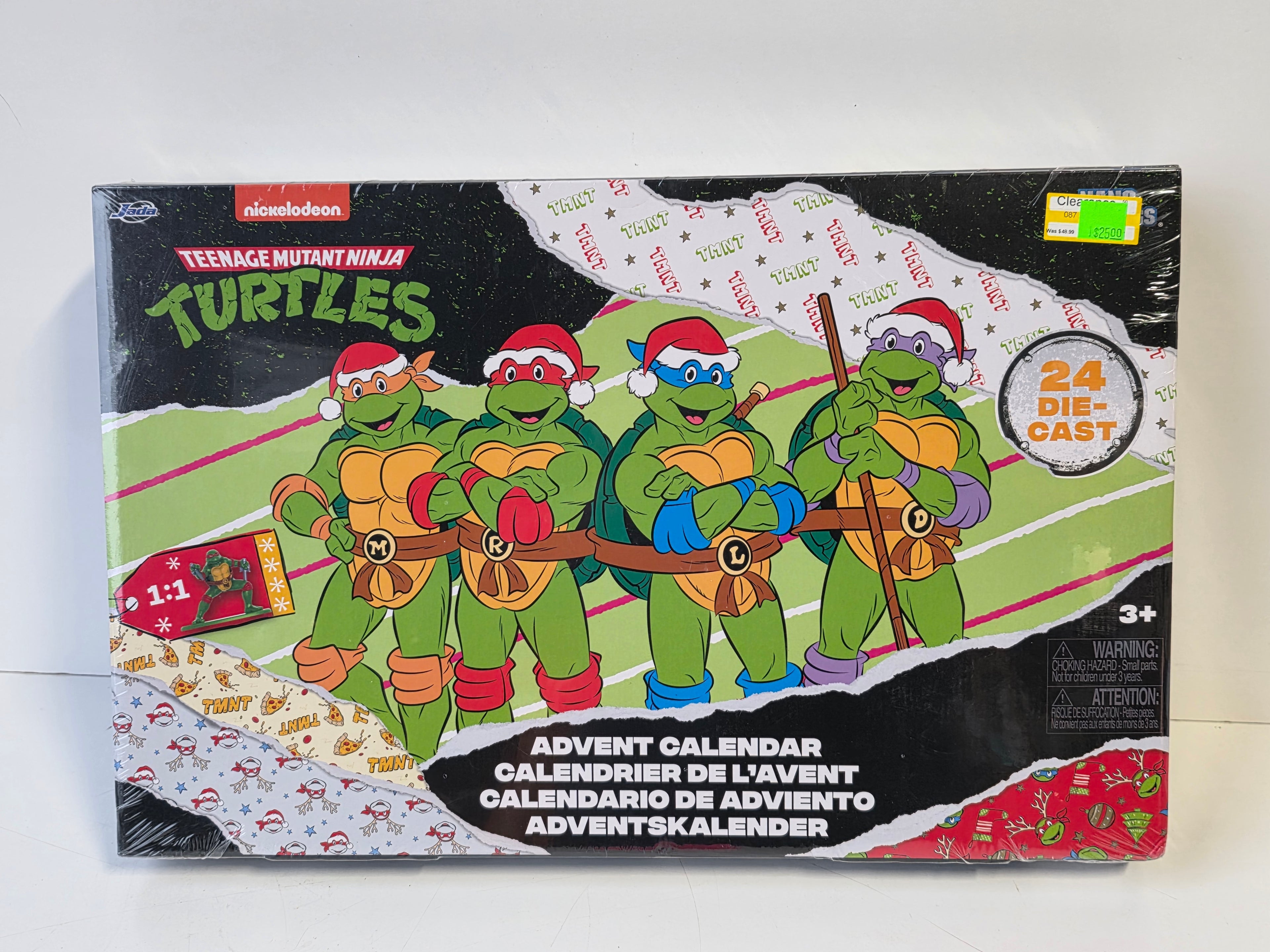 Nickelodeon Teenage Mutant Ninja Turtles Advent Calendar Die-Cast Holiday Set