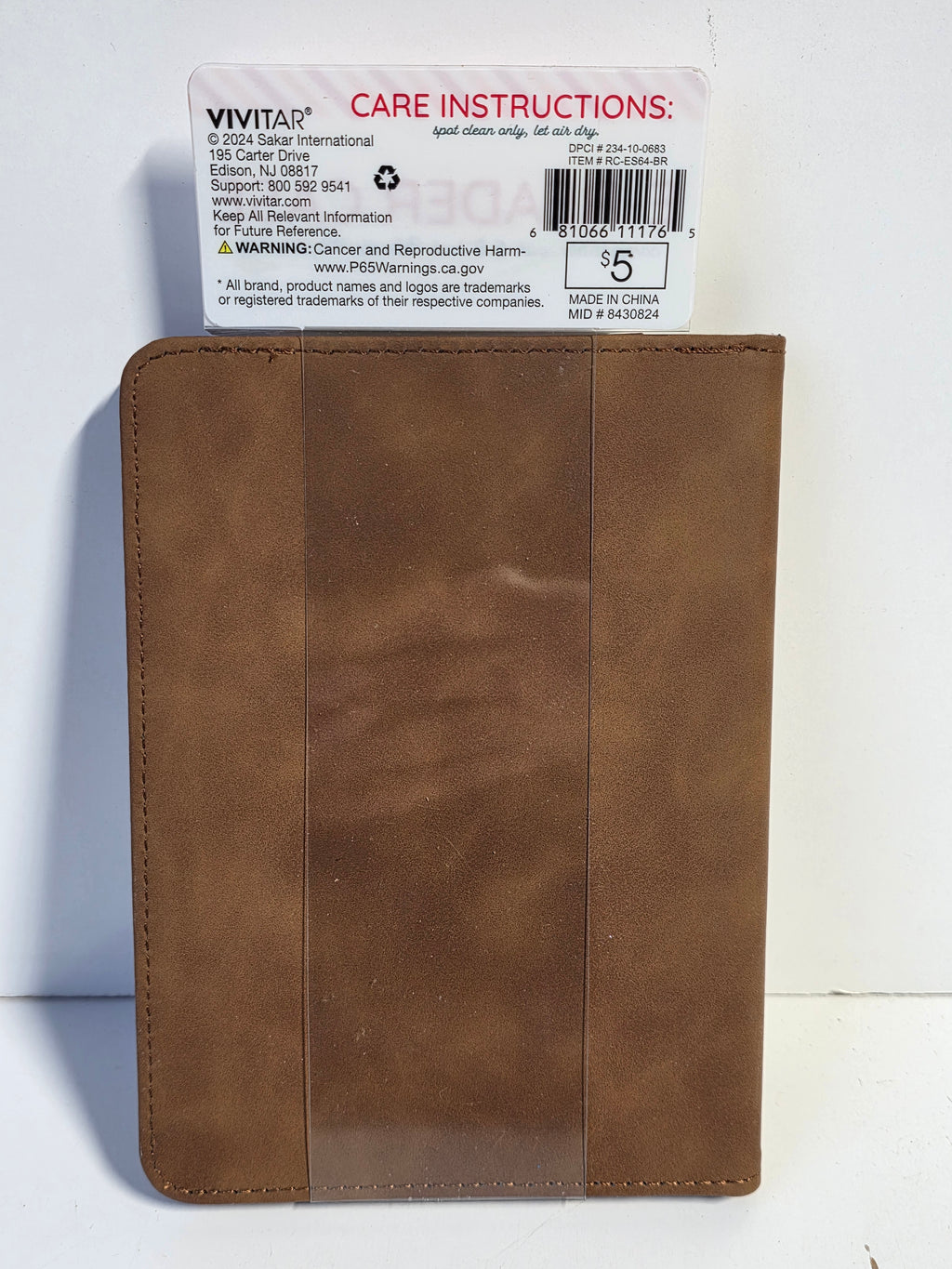 Vivitar E Reader Case Brown Faux Leather 6 Eight Inch Kindle Paperwhite Sleeve