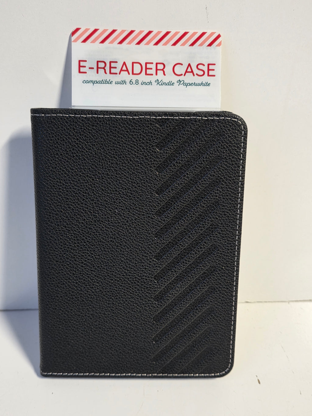Vivitar E Reader Case Black Faux Leather Six Point Eight Inch Kindle Paperwhite Sleeve