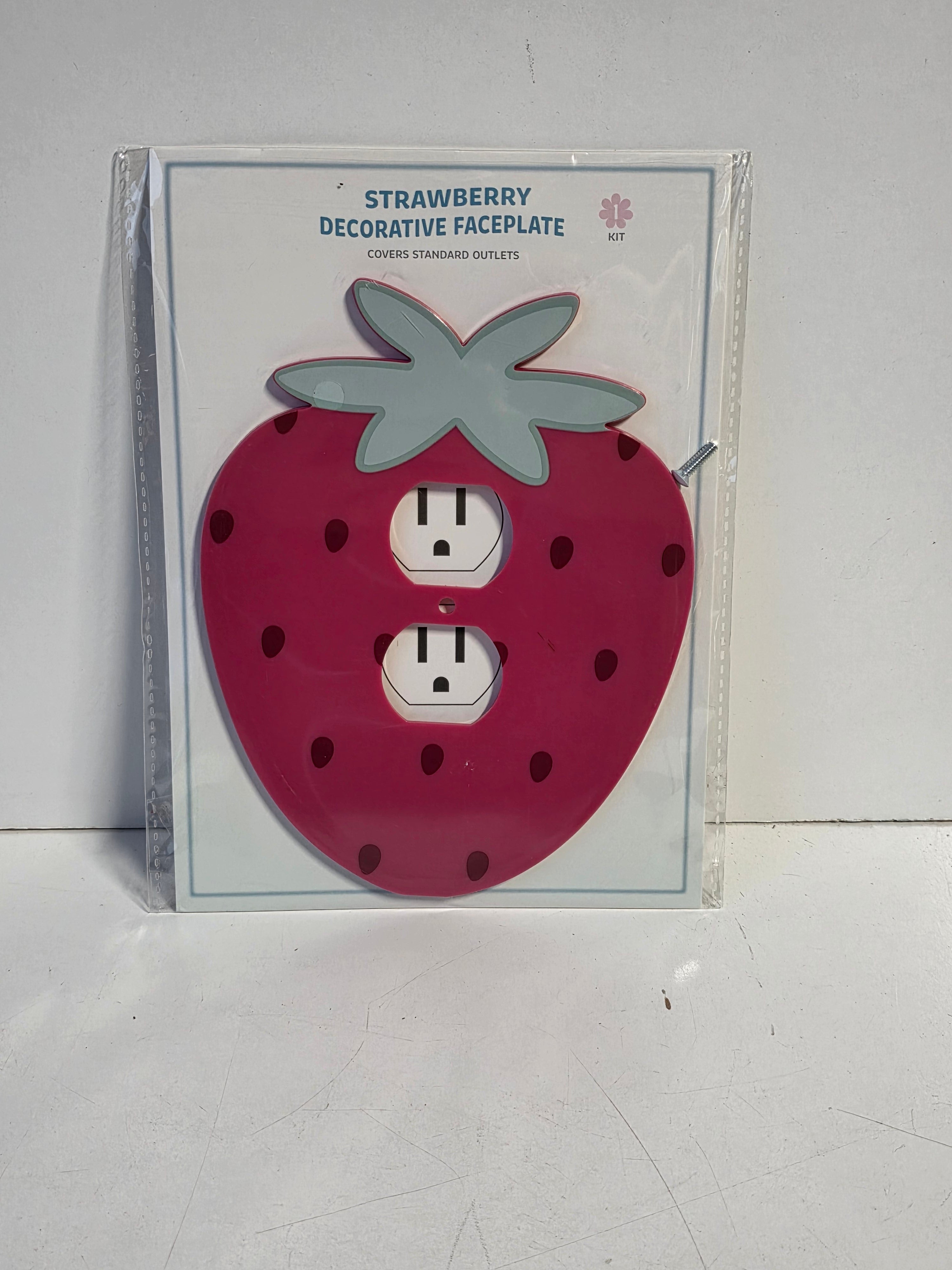 Strawberry Decorative Outlet Faceplate Pink Novelty Cover Standard Wall Plate
