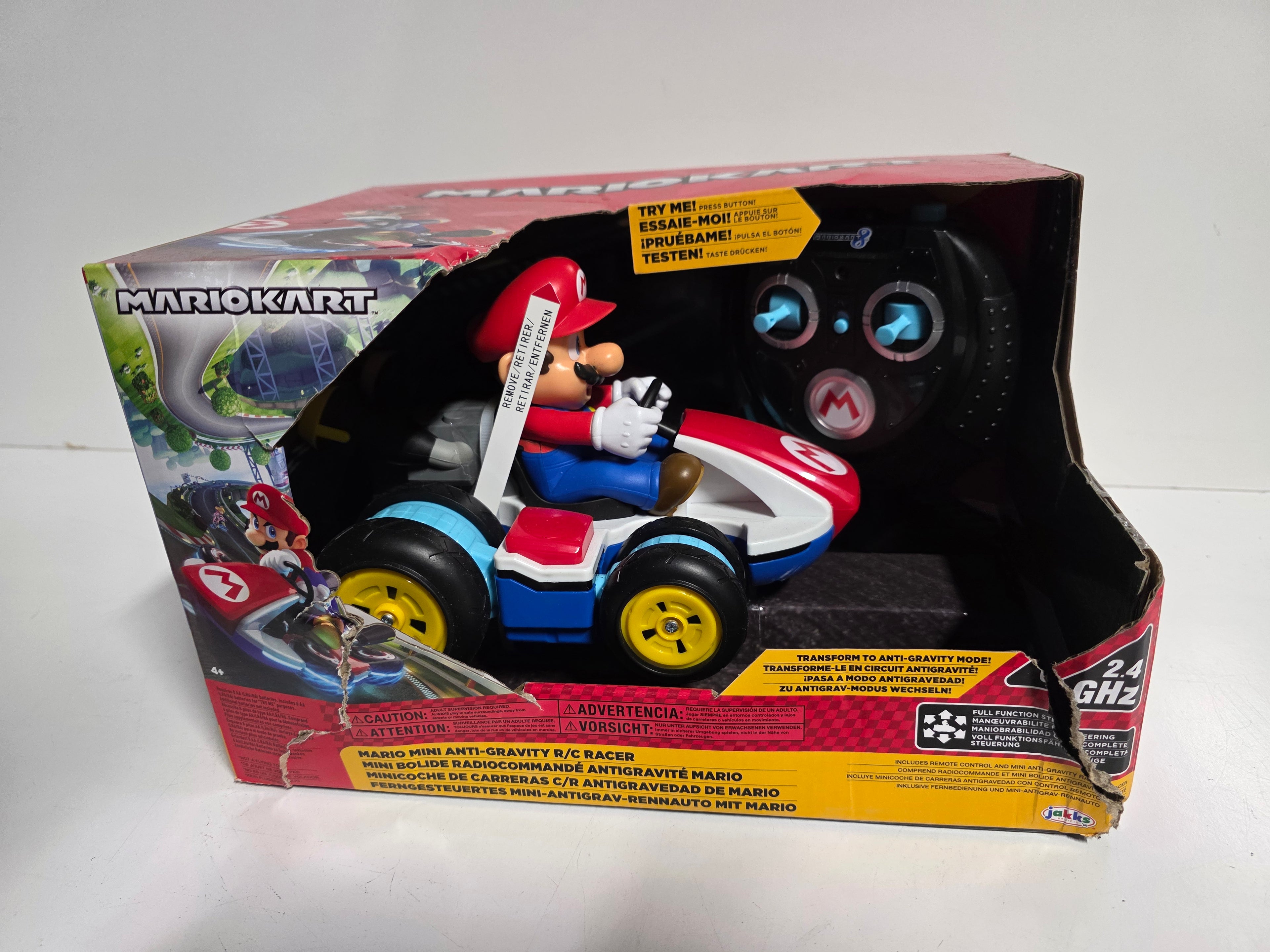 Nintendo Mario Kart RC Anti Gravity Mario Racer Collectible Remote Control Toy
