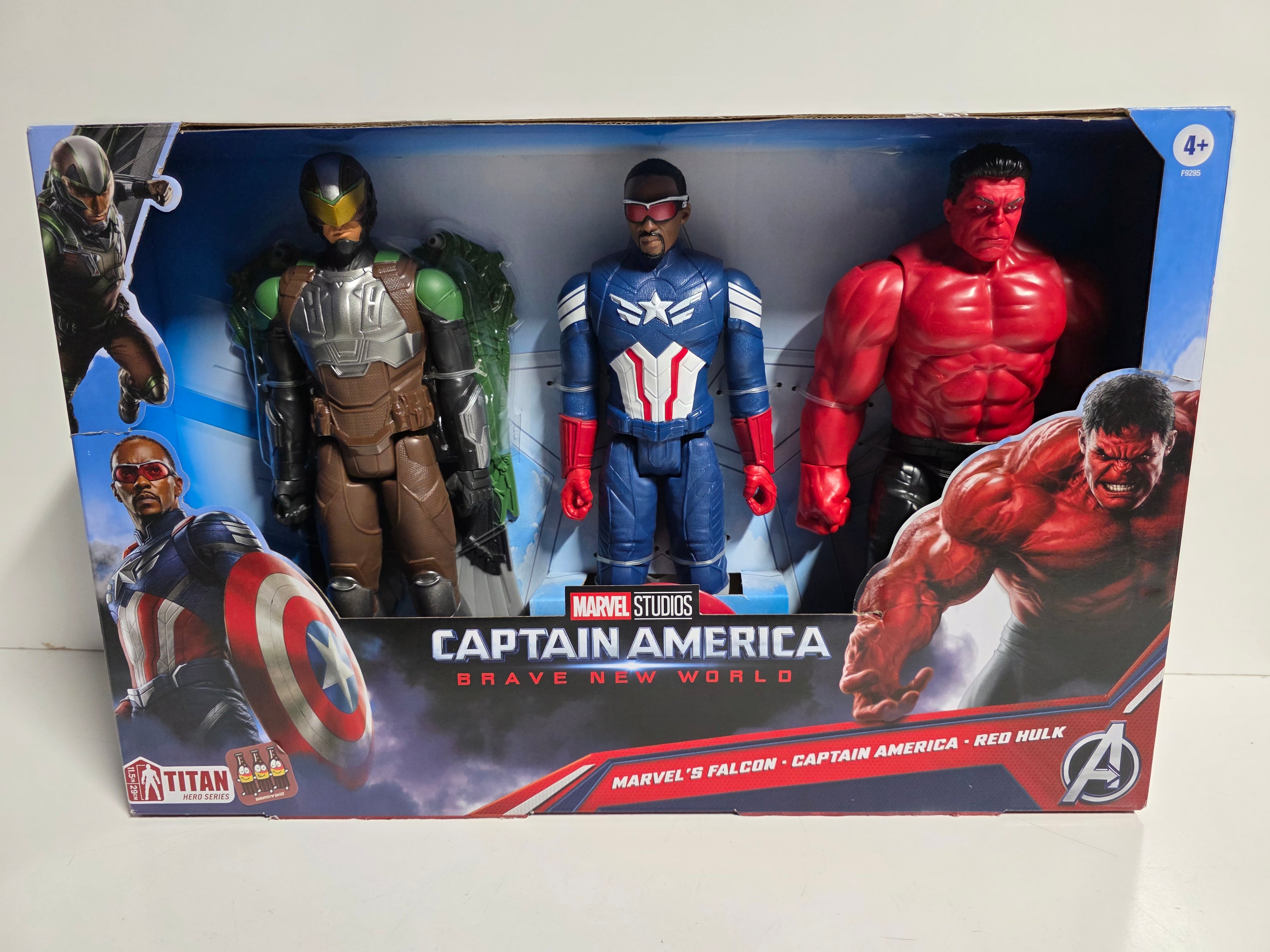 Marvel Captain America Brave New World Titan Hero Falcon Captain America Red Hulk Set