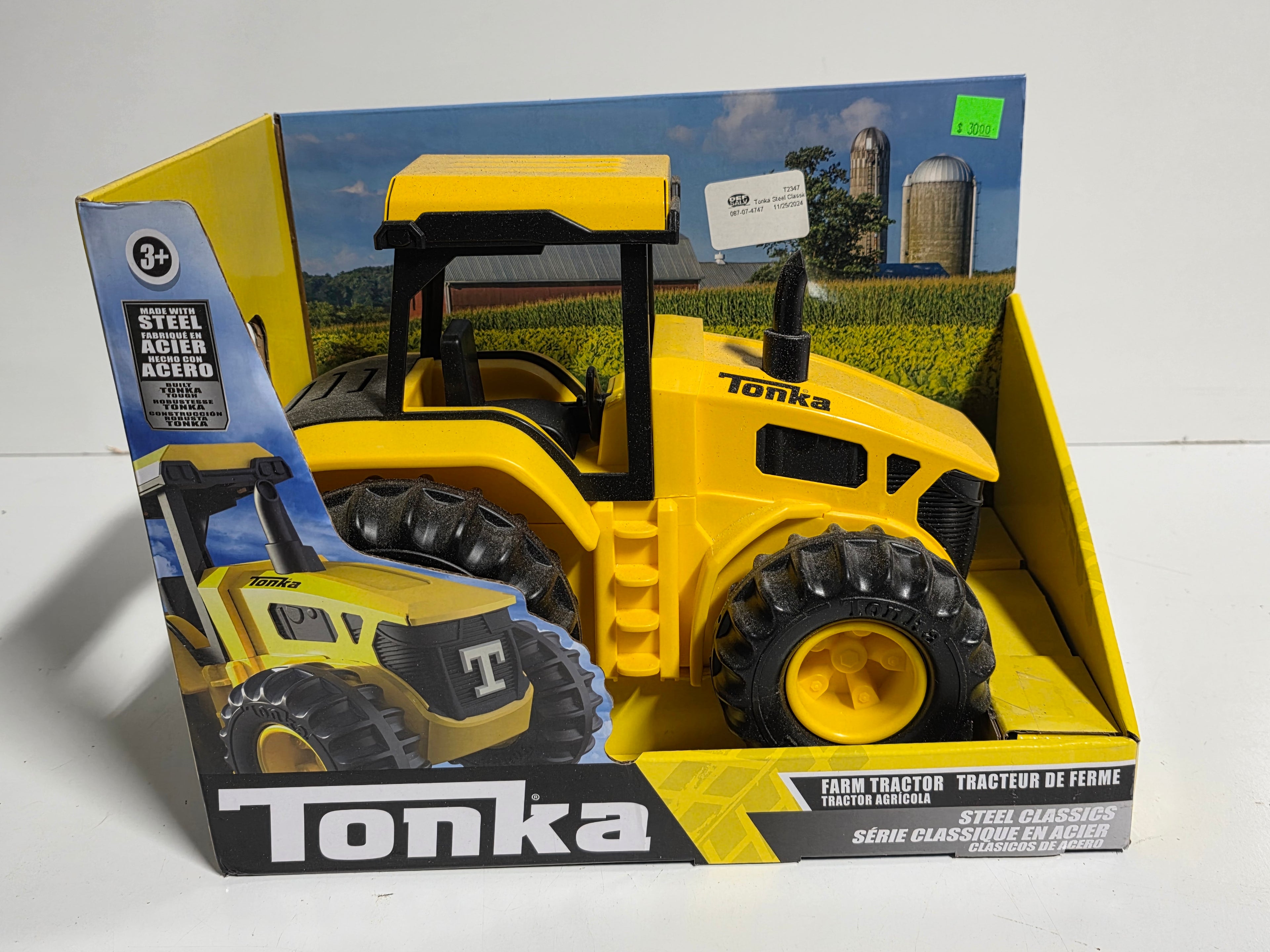Tonka Steel Classics Farm Tractor Toy Durable Construction Collectible Model