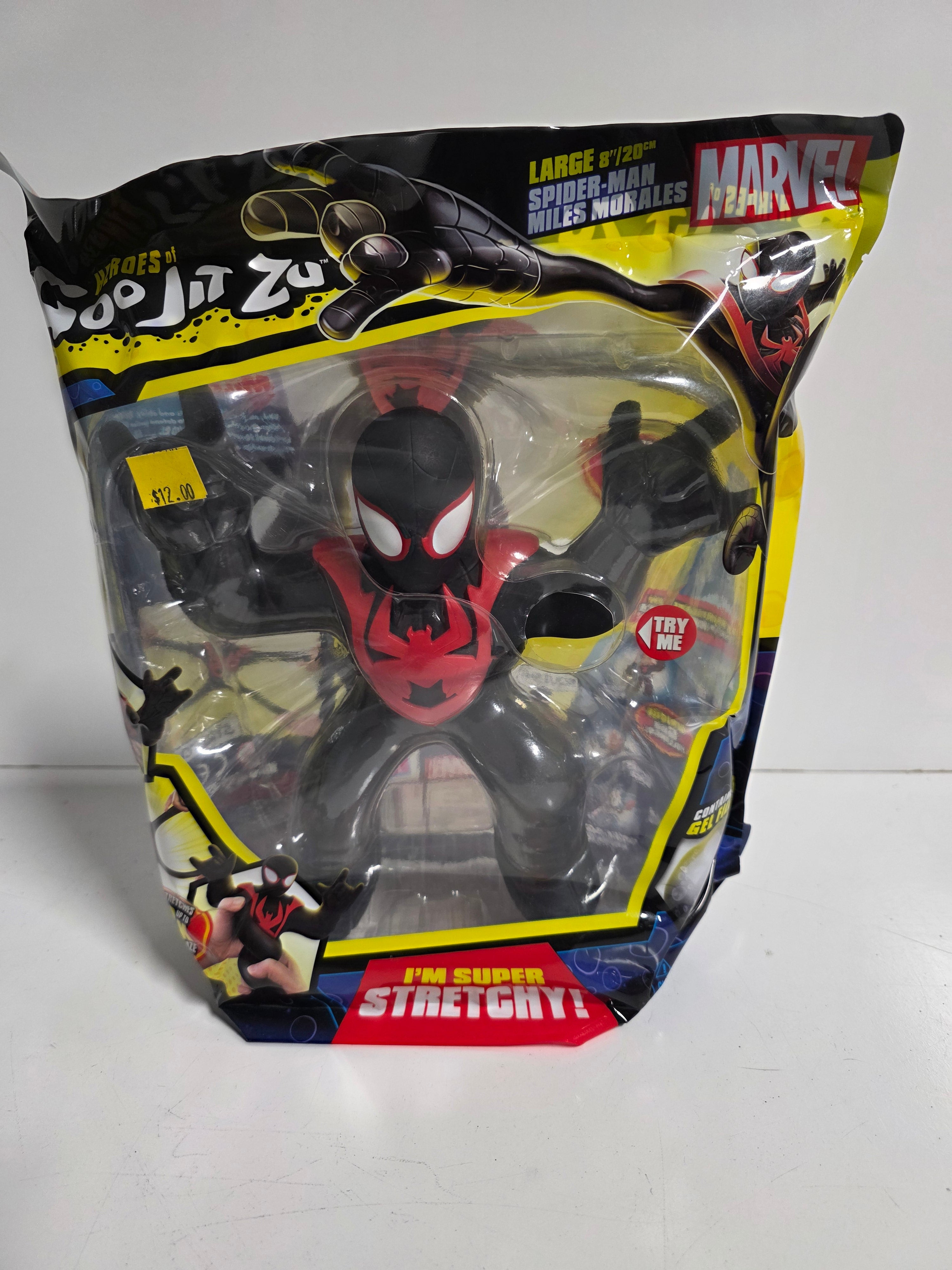 Marvel Heroes of Goo Jit Zu Large Miles Morales Spider Man Stretchy Figure Toy