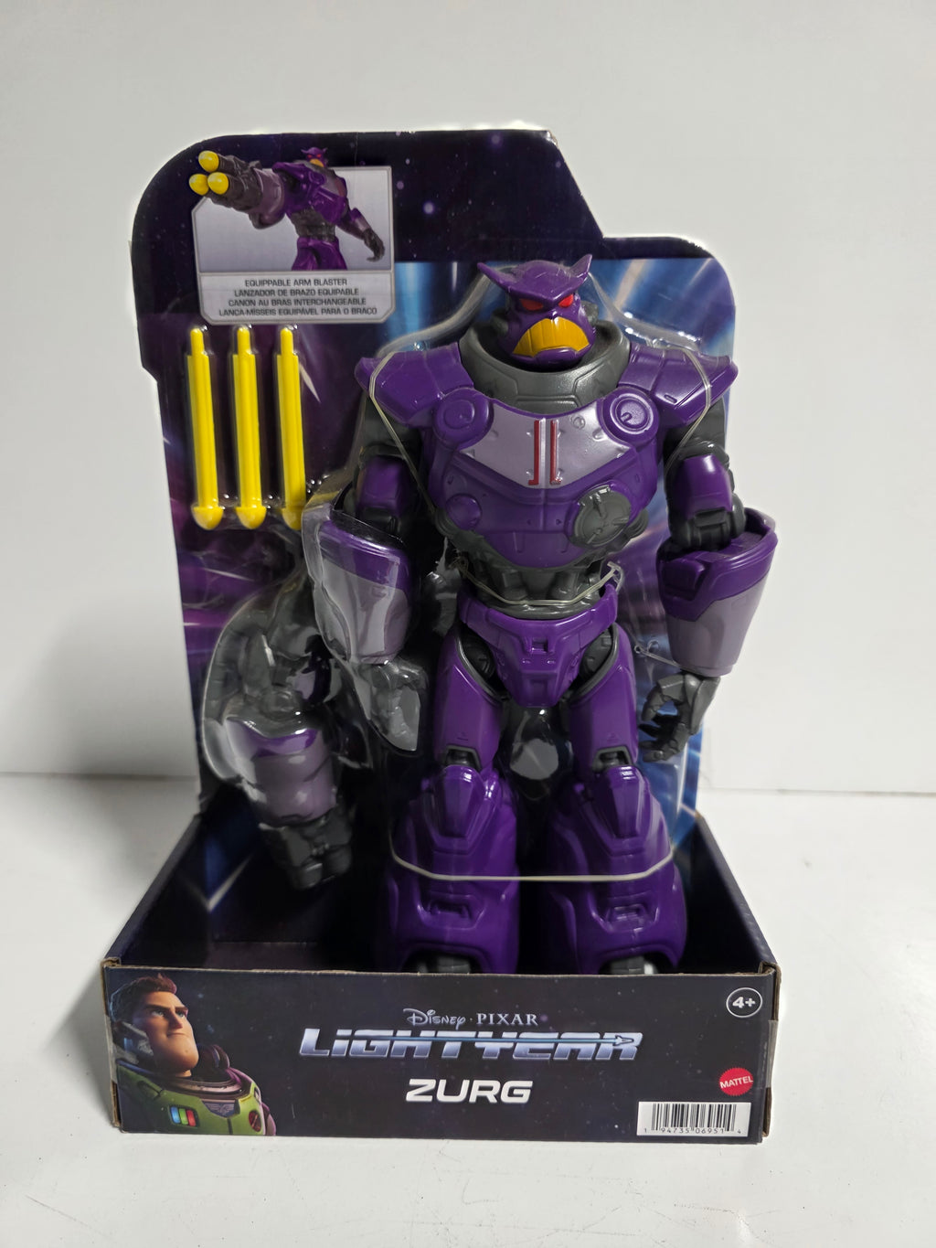 Disney Pixar Lightyear Zurg Action Figure with Arm Blaster Mattel Collectible
