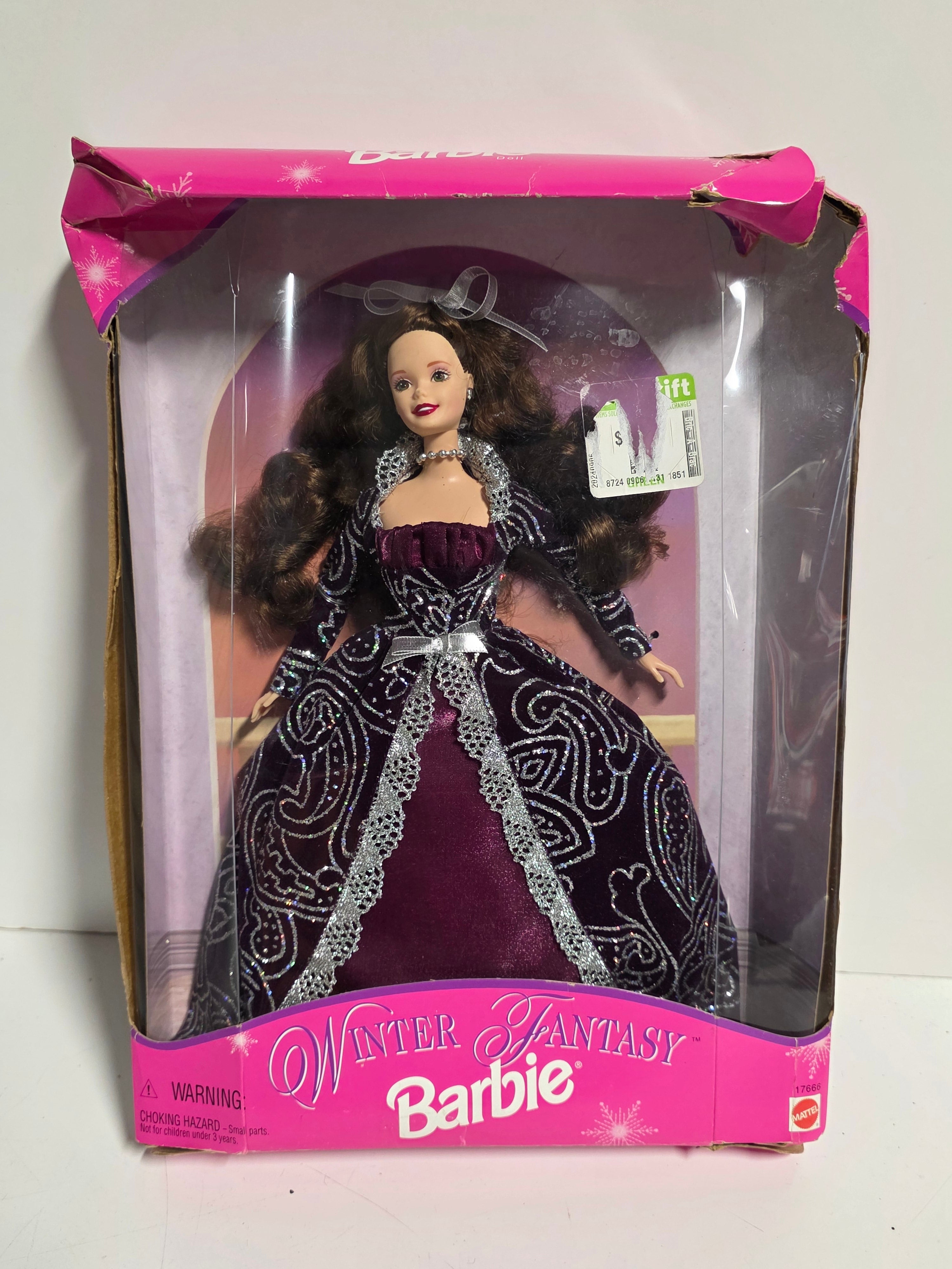 Vintage Mattel Barbie Winter Fantasy Doll Collectible Holiday Display Piece
