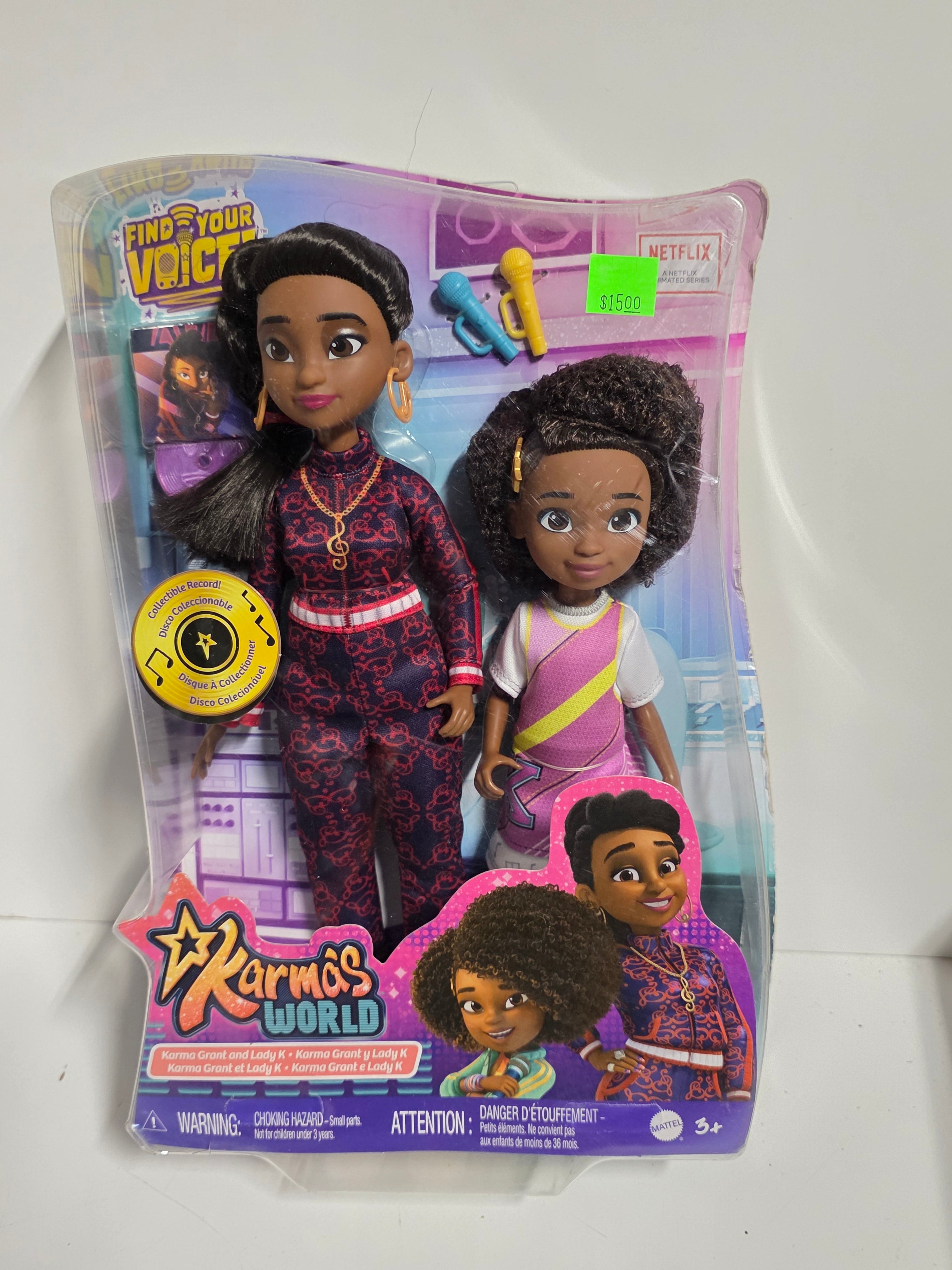 Mattel Karma's World Karma Grant and Lady K Doll Set Netflix Collectible Duo