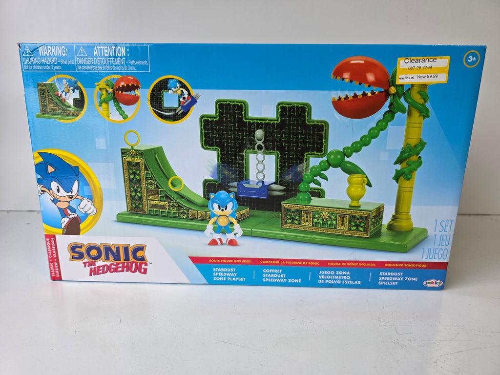 Sonic The Hedgehog Stardust Speedway Zone Playset Collectible Figure Set Toy