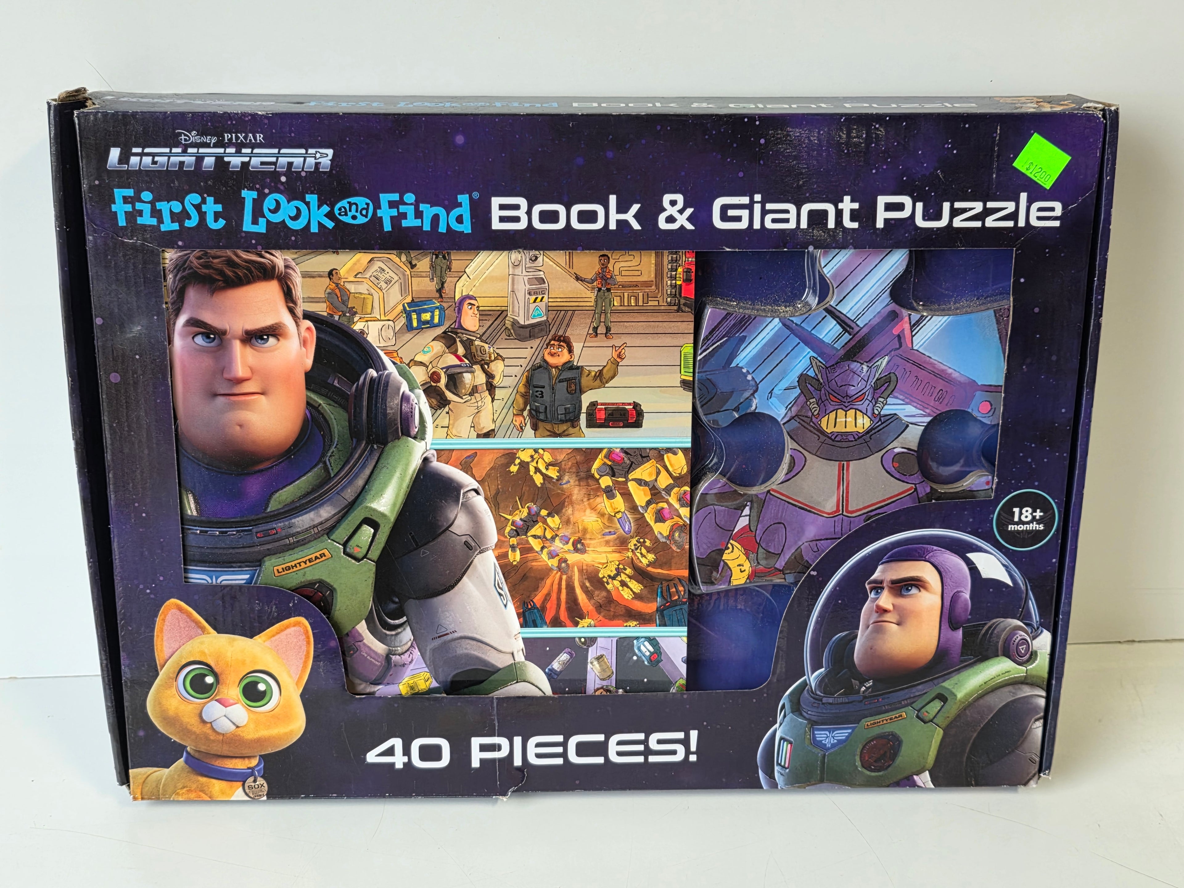 Disney Pixar Lightyear First Look and Find Book and Giant Puzzle 40 Piece Set