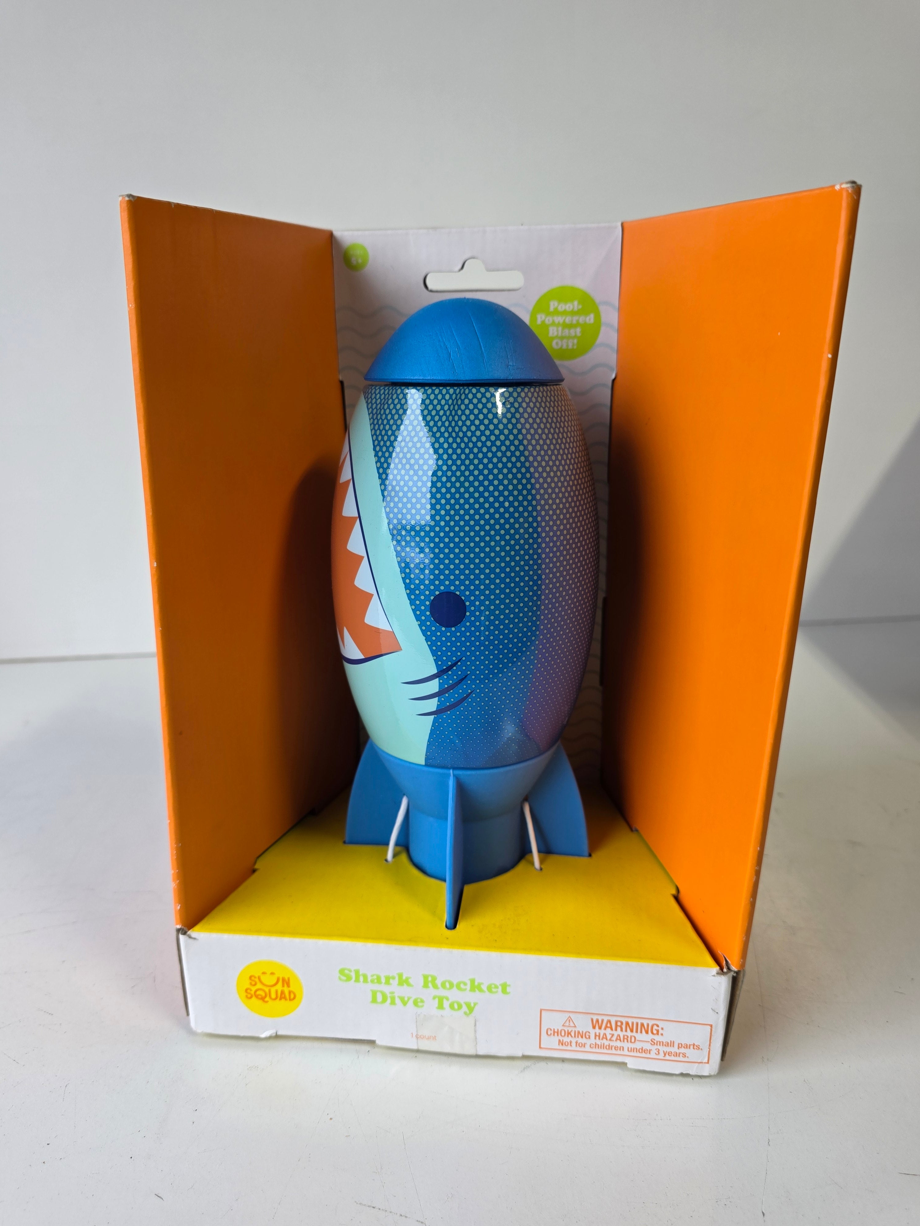 Sun Squad Shark Rocket Dive Toy Pool Powered Blast Off Summer Water Toy
