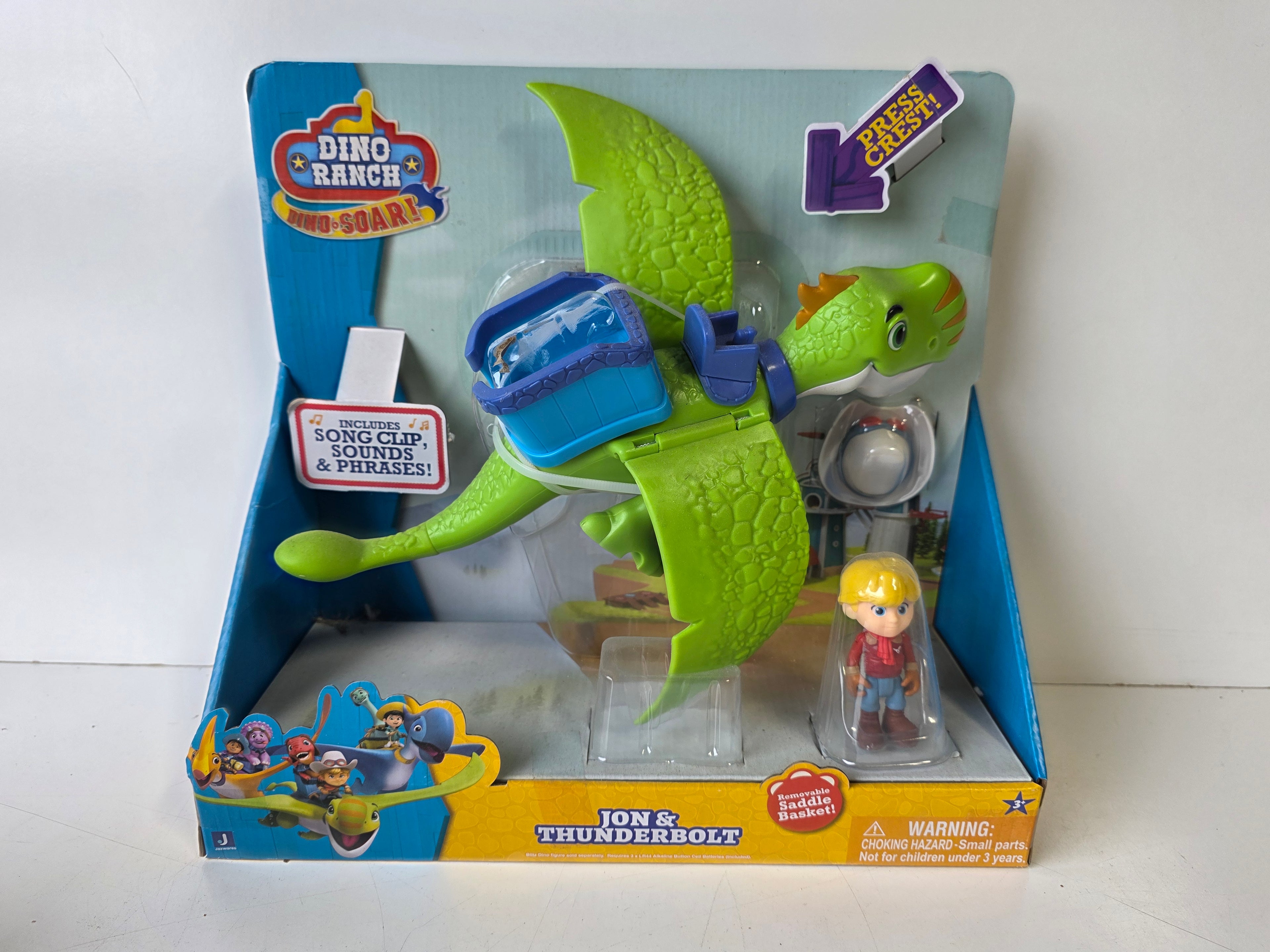 Dino Ranch Jon and Thunderbolt Dino Soar Figure Set with Sounds and Phrases by Jazwares