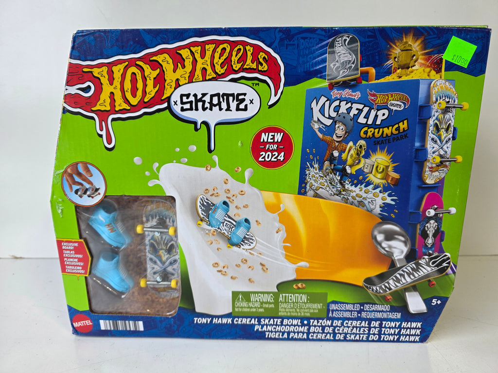 Hot Wheels Tony Hawk Kickflip Crunch Cereal Skate Park Playset Collectible Set