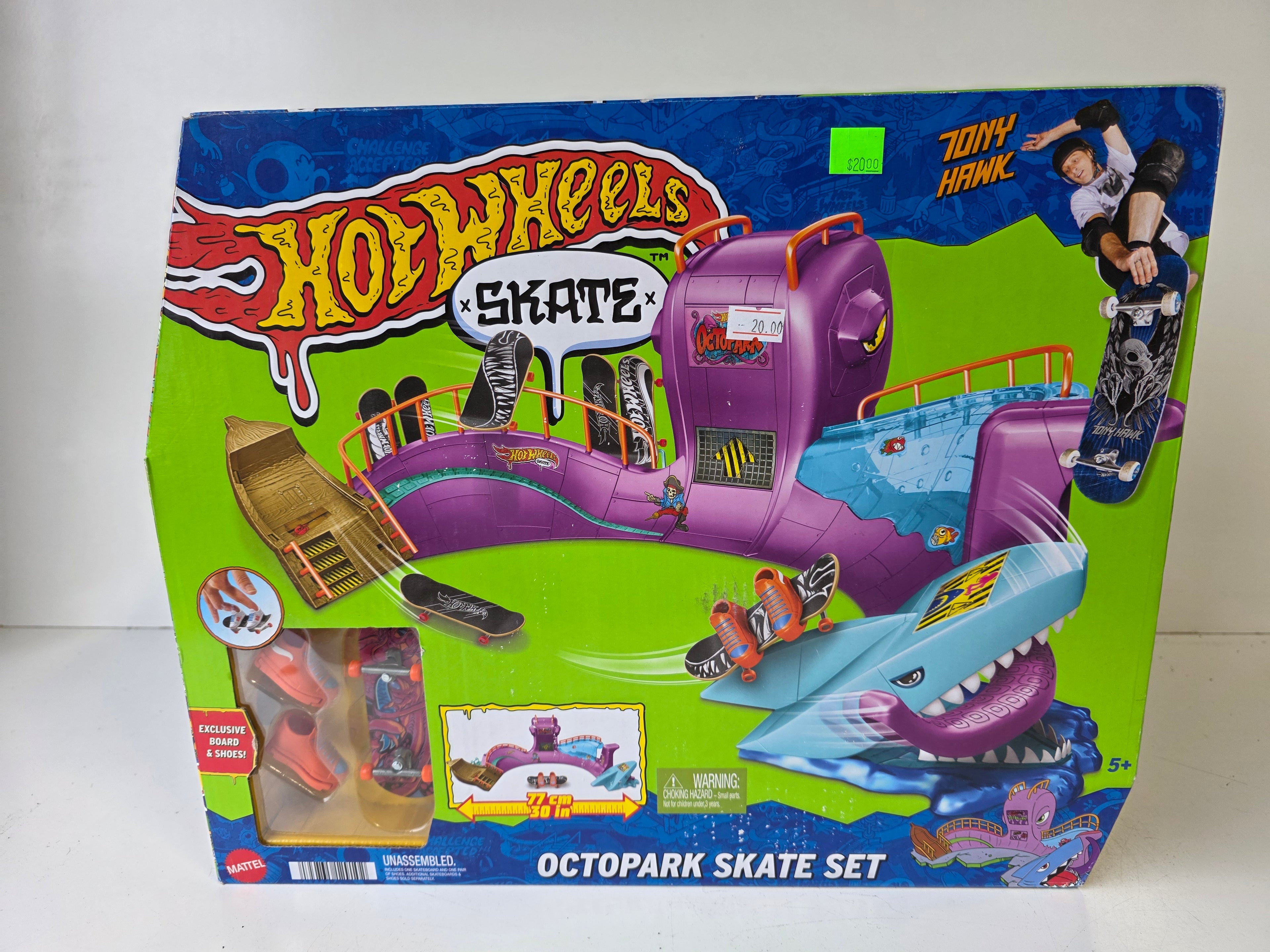 Hot Wheels Tony Hawk Octopark Skate Set Exclusive Board Shoes Collectible Playset