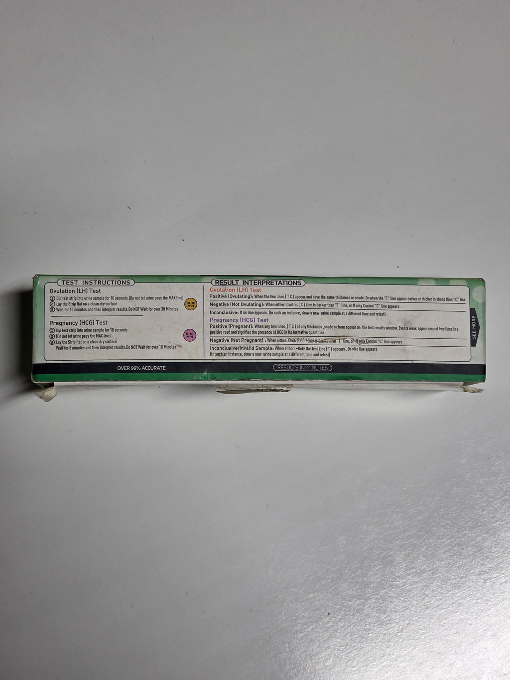 Exposome Biosciences Fertility Test Kit Ovulation LH Pregnancy HCG Strips Pack