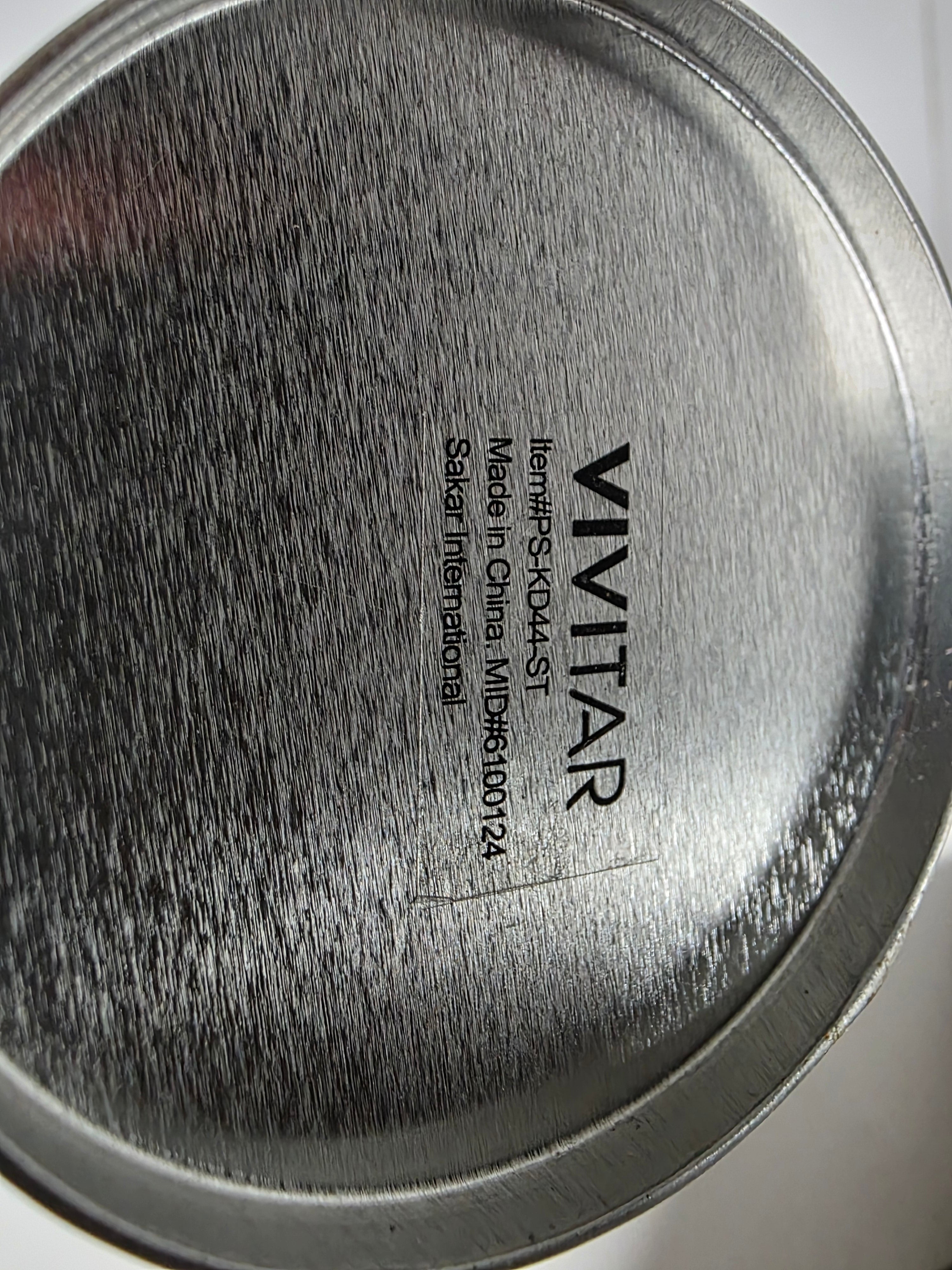 Vivitar Multicolor Speckled Metal Storage Tin Cylinder Container with Lid