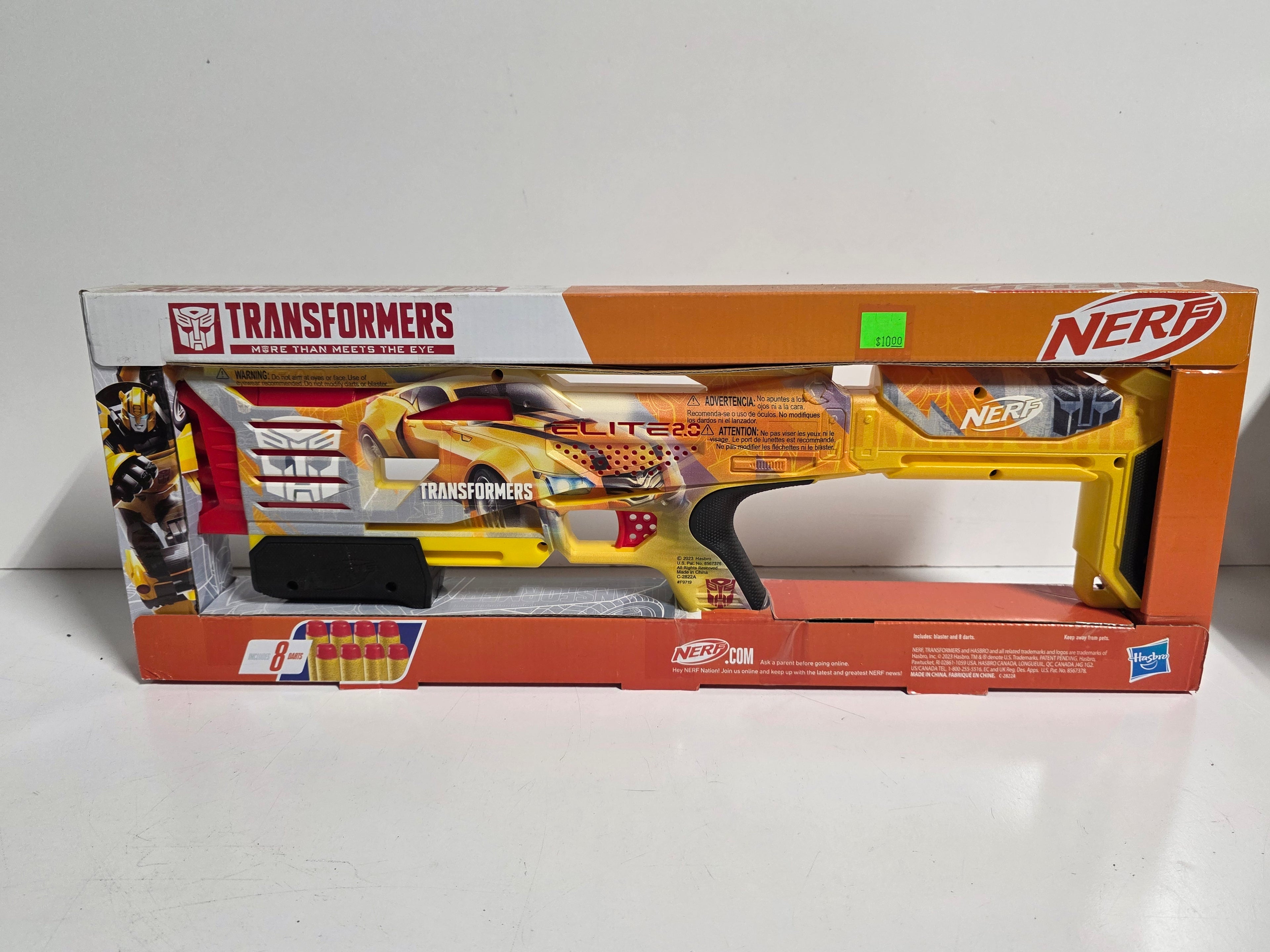 Nerf Transformers Bumblebee Edition Elite Blaster Collectible Foam Dart Toy Set