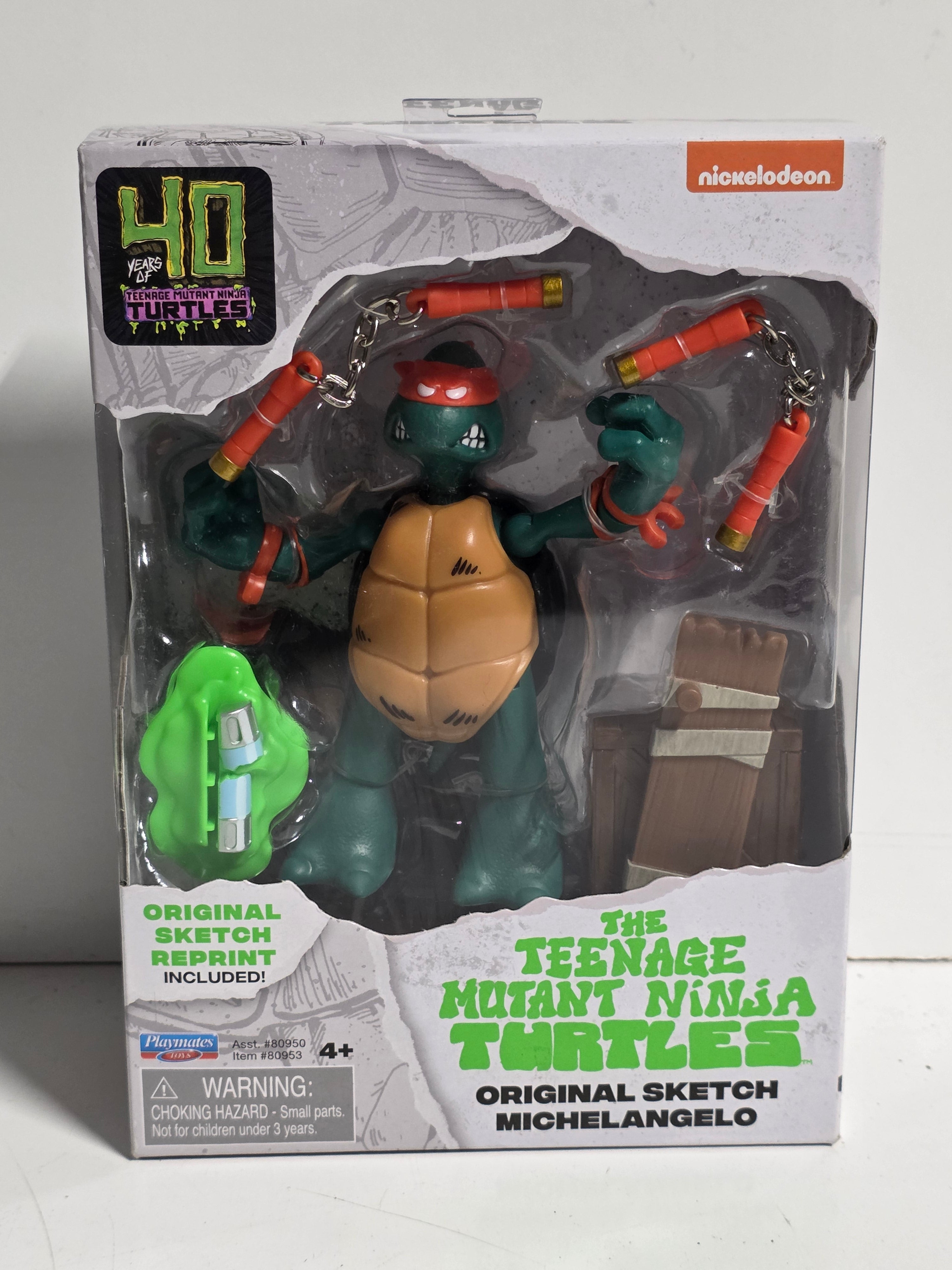 Teenage Mutant Ninja Turtles Original Sketch Michelangelo 40th Anniversary Figure