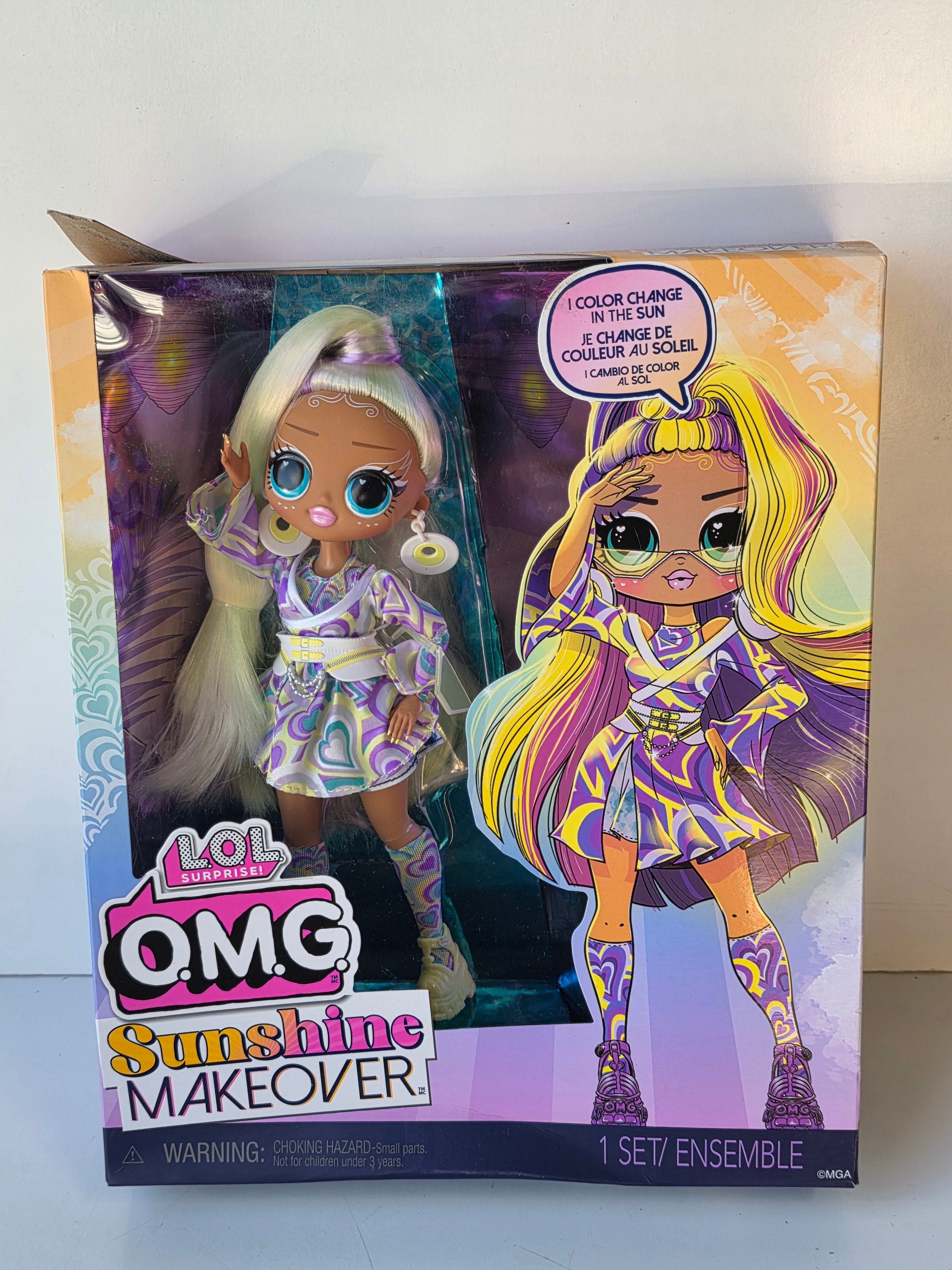 MGA LOL Surprise OMG Sunshine Makeover Color-Change Fashion Doll Set Collectible