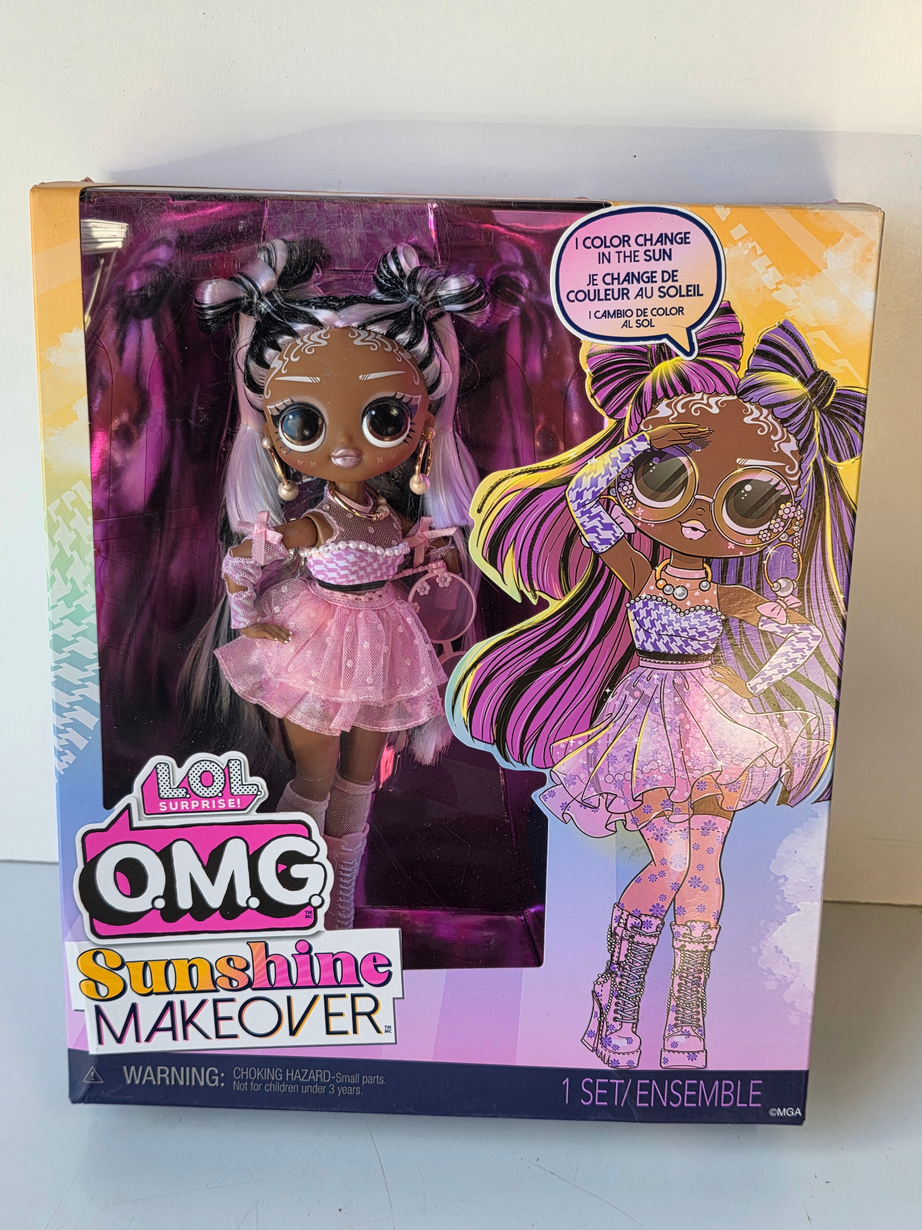 MGA LOL Surprise OMG Sunshine Makeover Color-Change Fashion Doll Set Collectible