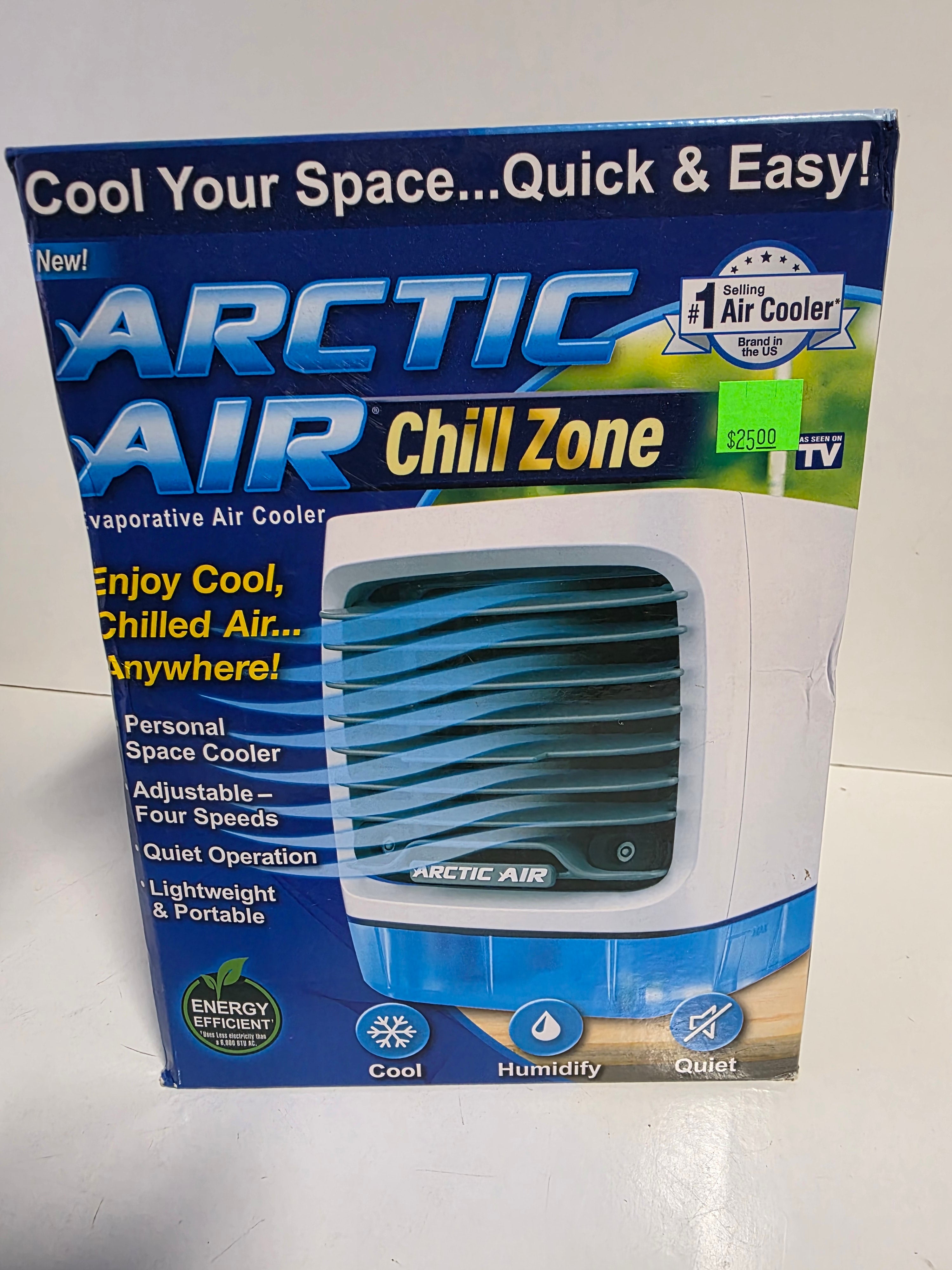 Arctic Air Chill Zone Personal Evaporative Air Cooler Portable Adjustable Fan