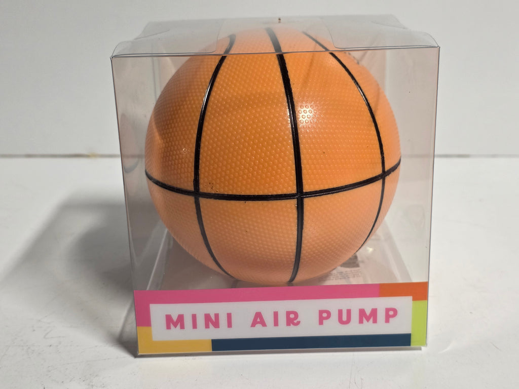 BBALL Mini Air Pump Basketball Style Portable Battery Powered Inflator Novelty Gadget