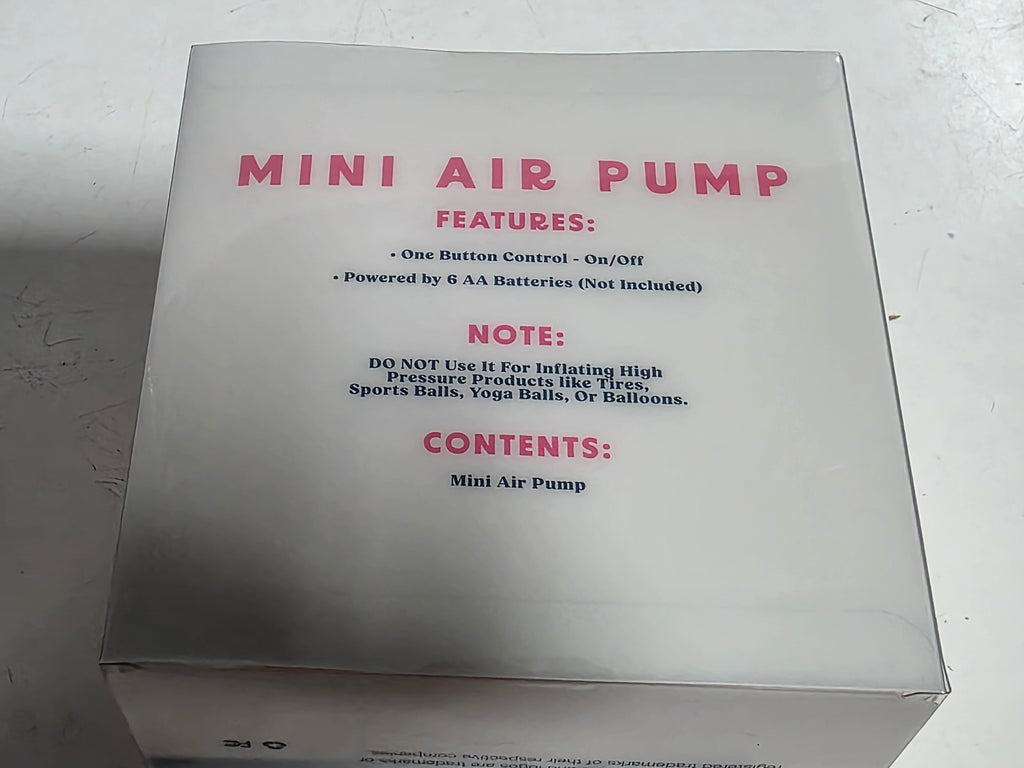 BBALL Mini Air Pump Basketball Style Portable Battery Powered Inflator Novelty Gadget