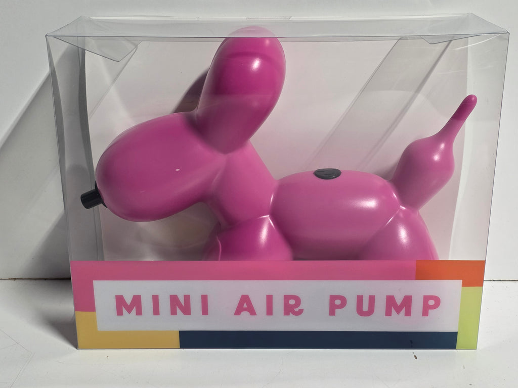 Dog Mini Air Pump Balloon Dog Style Pink Portable Battery Powered Inflator Novelty Toy