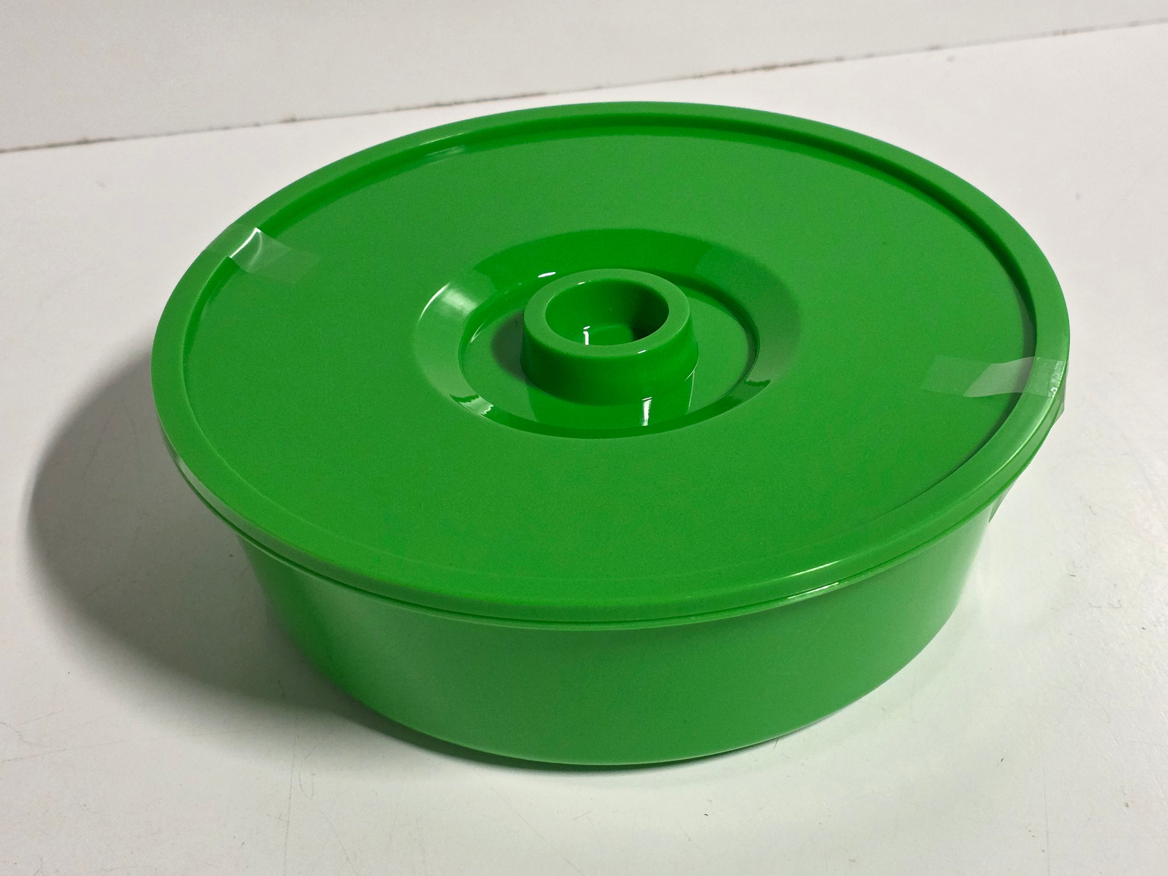 Green Tortilla Warmer Round Microwave-Safe Food Server with Lid